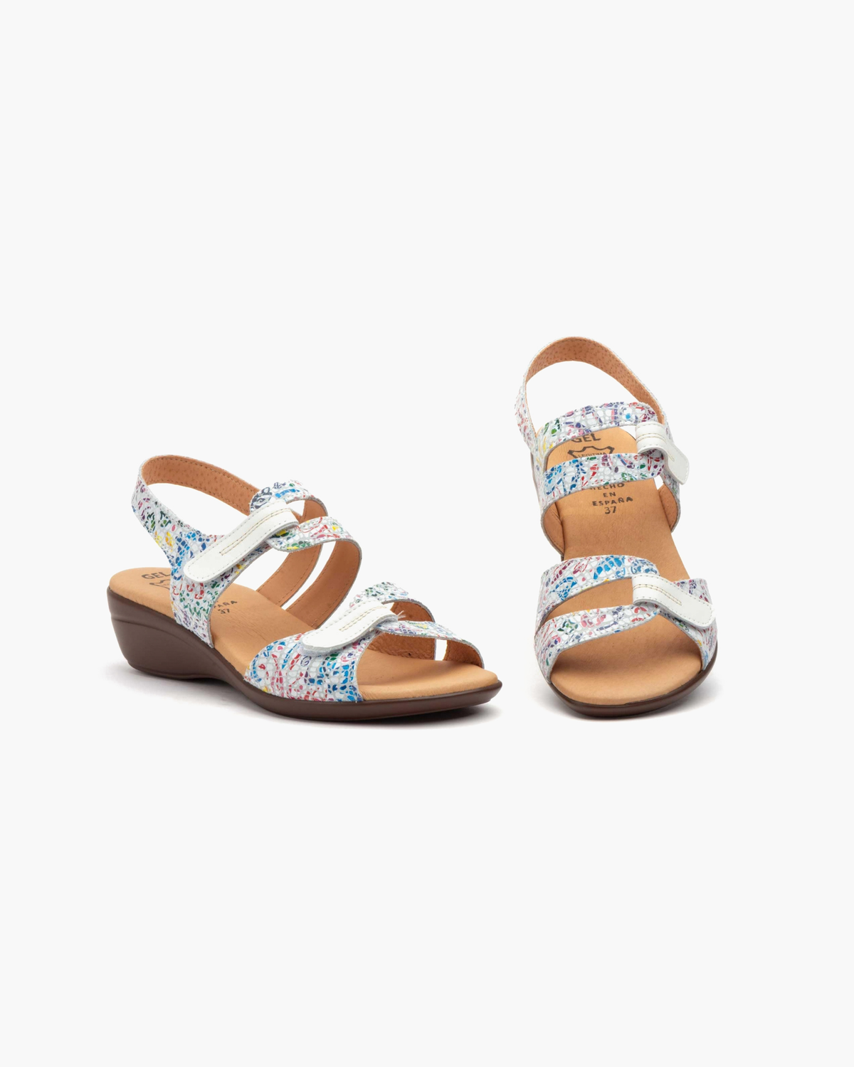 Sandalias de Mujer con Cuña y Plantilla de Gel – Blanco