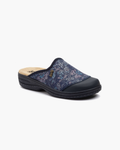 Zuecos de Mujer de Piel con Estampado Floral – Ida-Azul