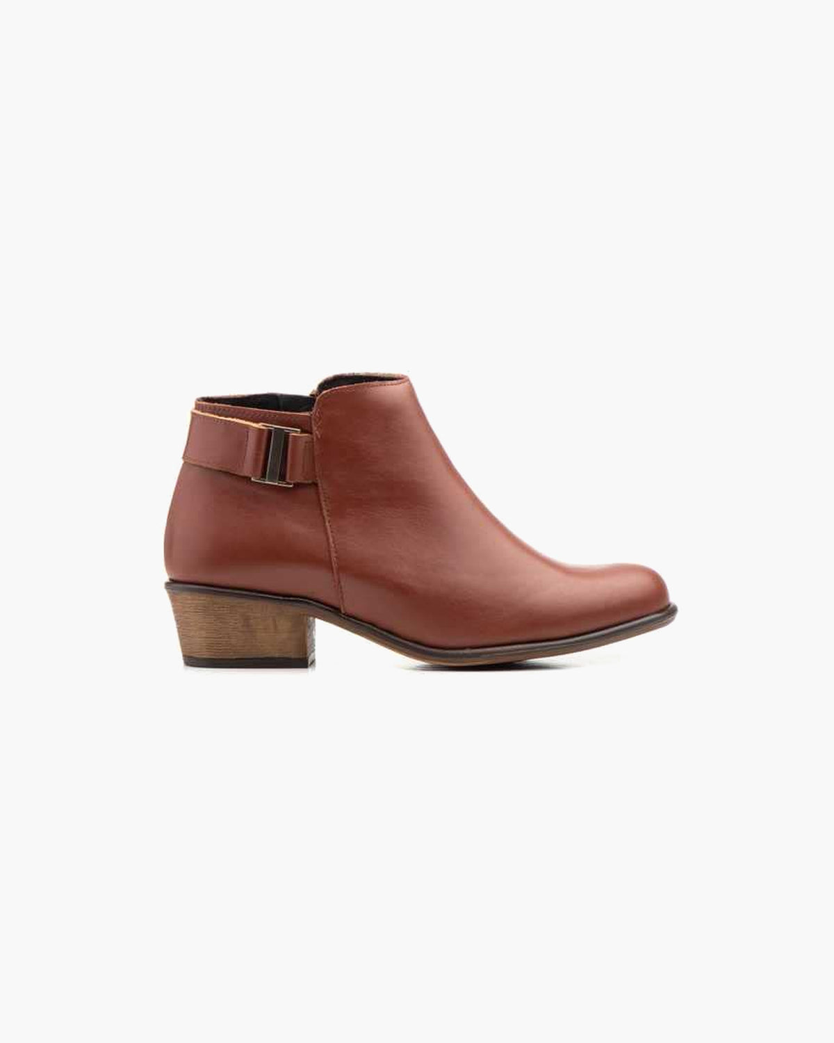 Botines mujer de piel con tacón o plataforma Botín cómodo de invierno y otoño Calzado artesanal de España tipo cuña o camperos en ante y cuero Elegantes e informales - Cuero