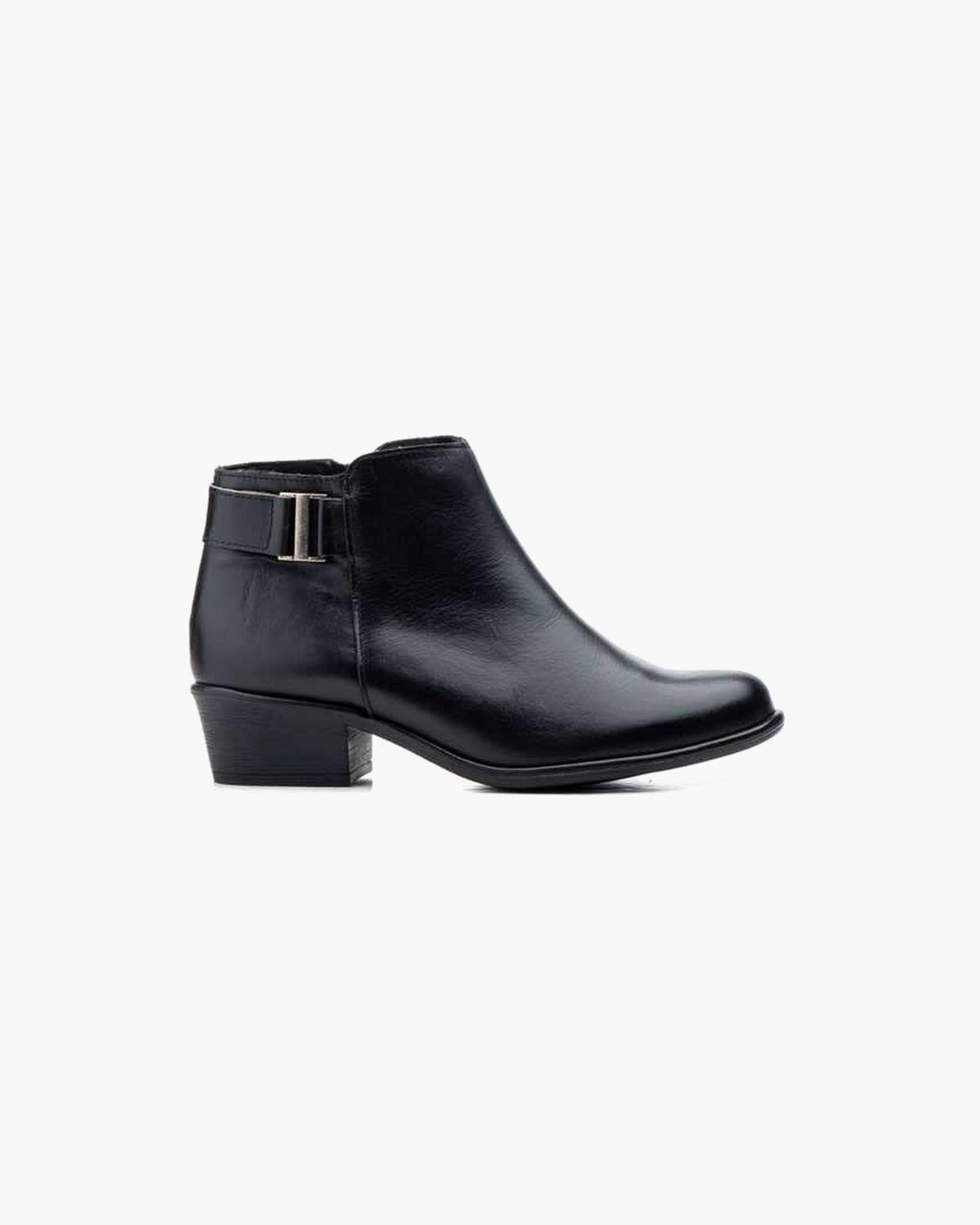 Botines mujer de piel con tacón o plataforma Botín cómodo de invierno y otoño Calzado artesanal de España tipo cuña o camperos en ante y cuero Elegantes e informales - Negro
