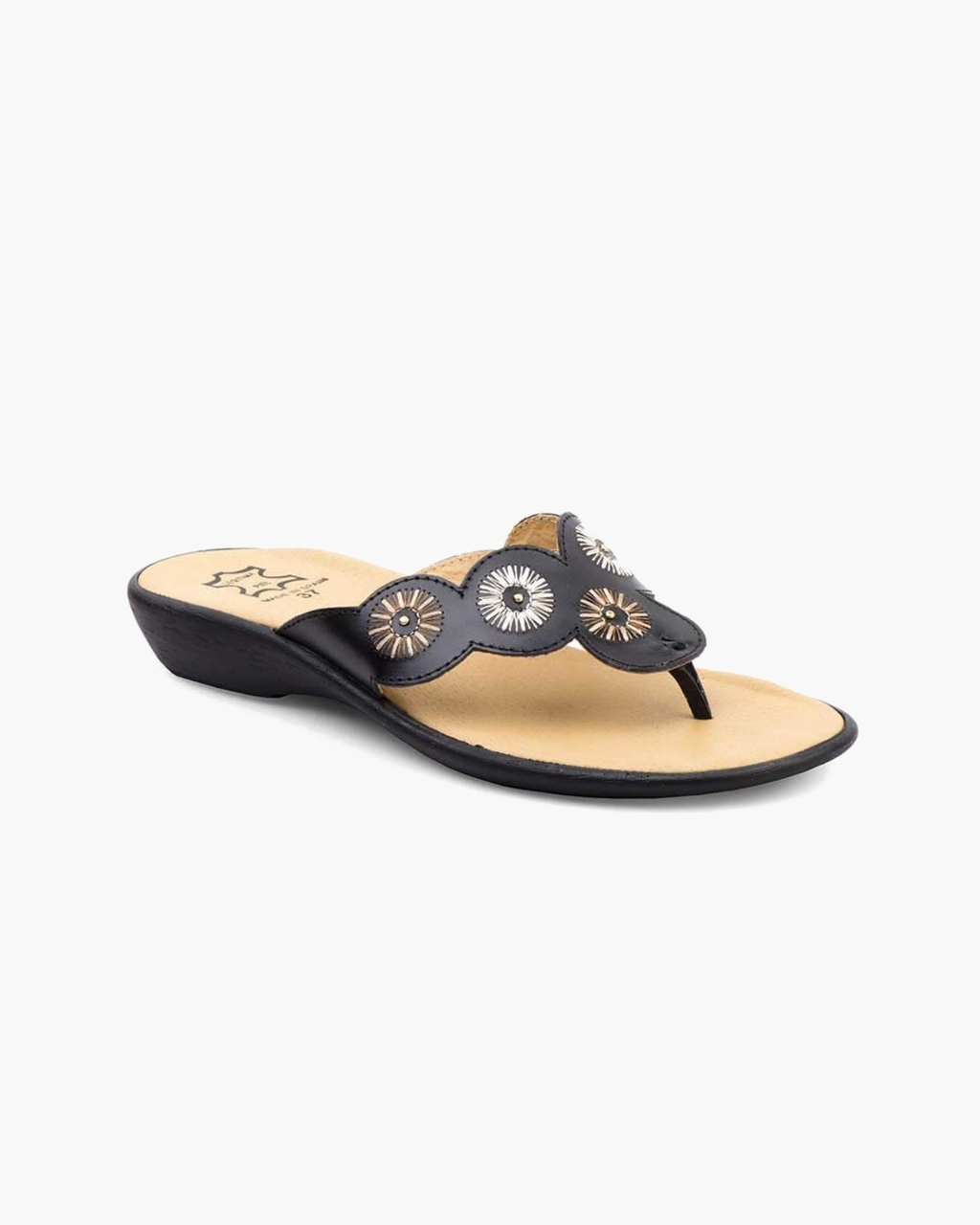 Sandalias de Dedo para Mujer de Piel – Negro