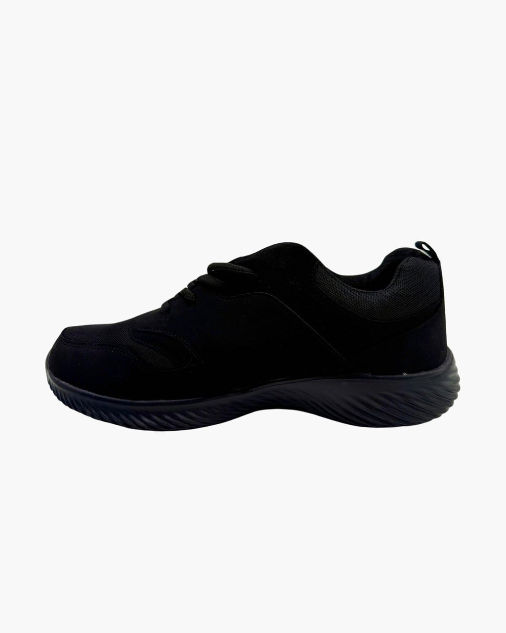 Zapatillas Deportivas Negras para Hombre con Cordones hasta Talla 48 - Negro