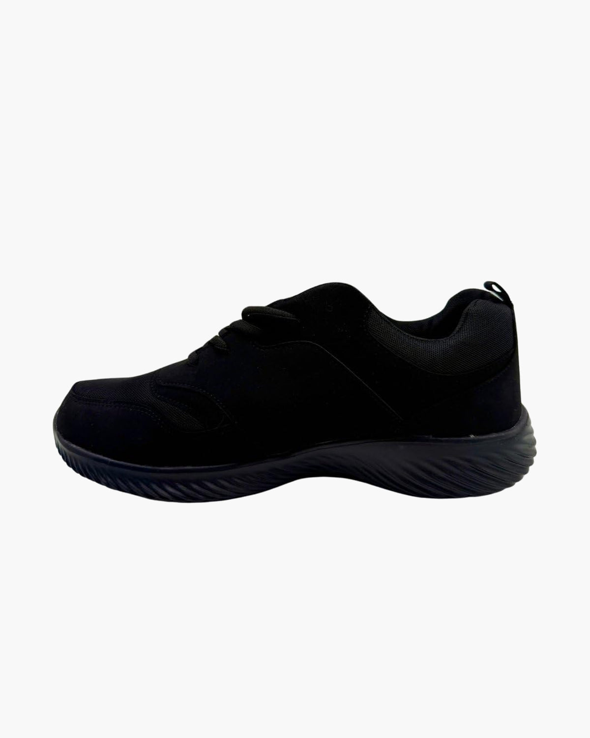 Zapatillas Deportivas Negras para Hombre con Cordones hasta Talla 48 - Negro