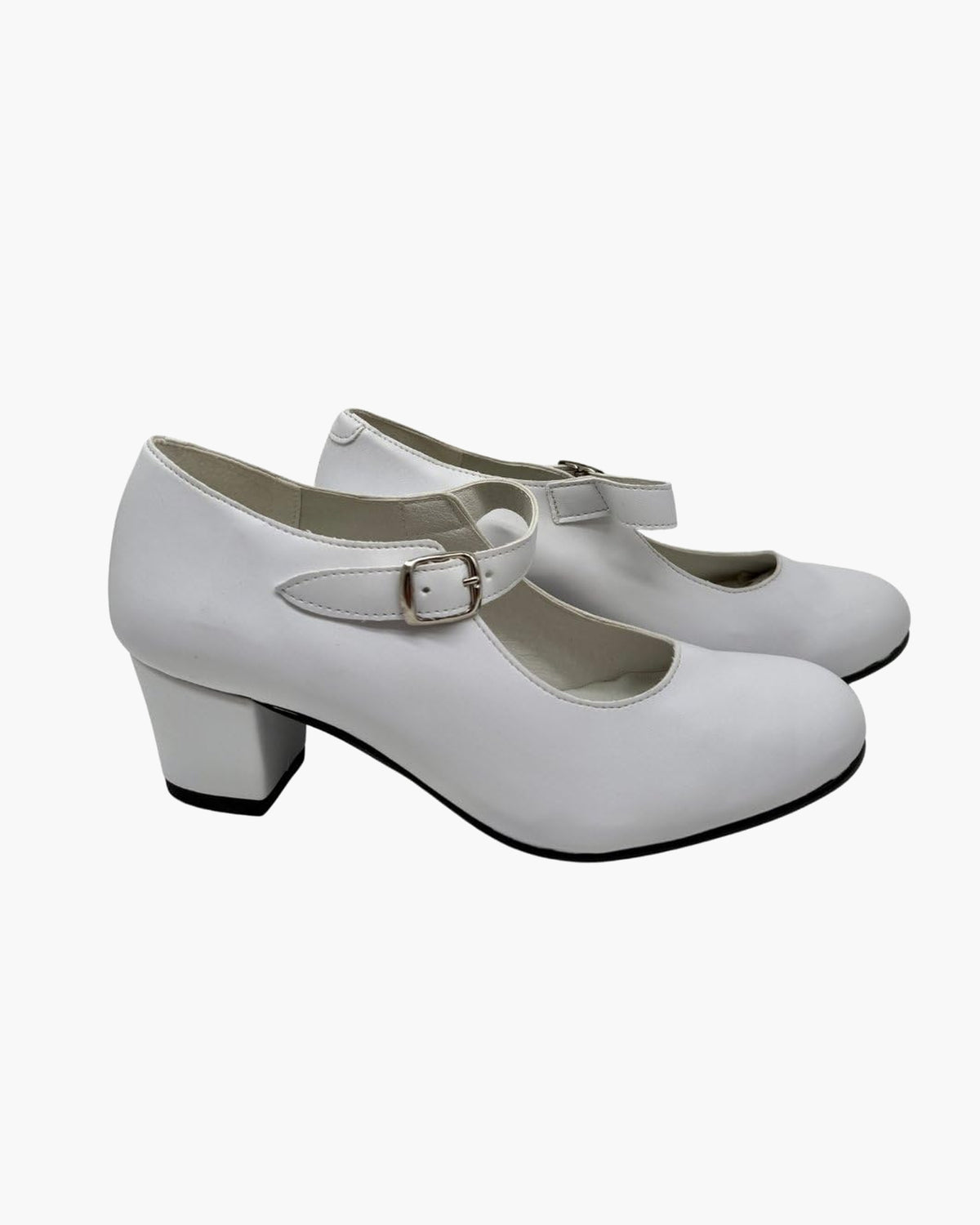 NOESLOMISMO BY DILEMA Zapato Flamenco para Niña - Sevillanas Hechas a Mano en España - Blanco