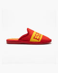 NOESLOMISMO BY DILEMA Zapatillas Casa Hombre y Mujer Bandera España - Pantuflas Cerradas Invierno Acolchadas. Zapatos Descanso Felpa Termal. Slippers Calientes Suela Goma - Rojo