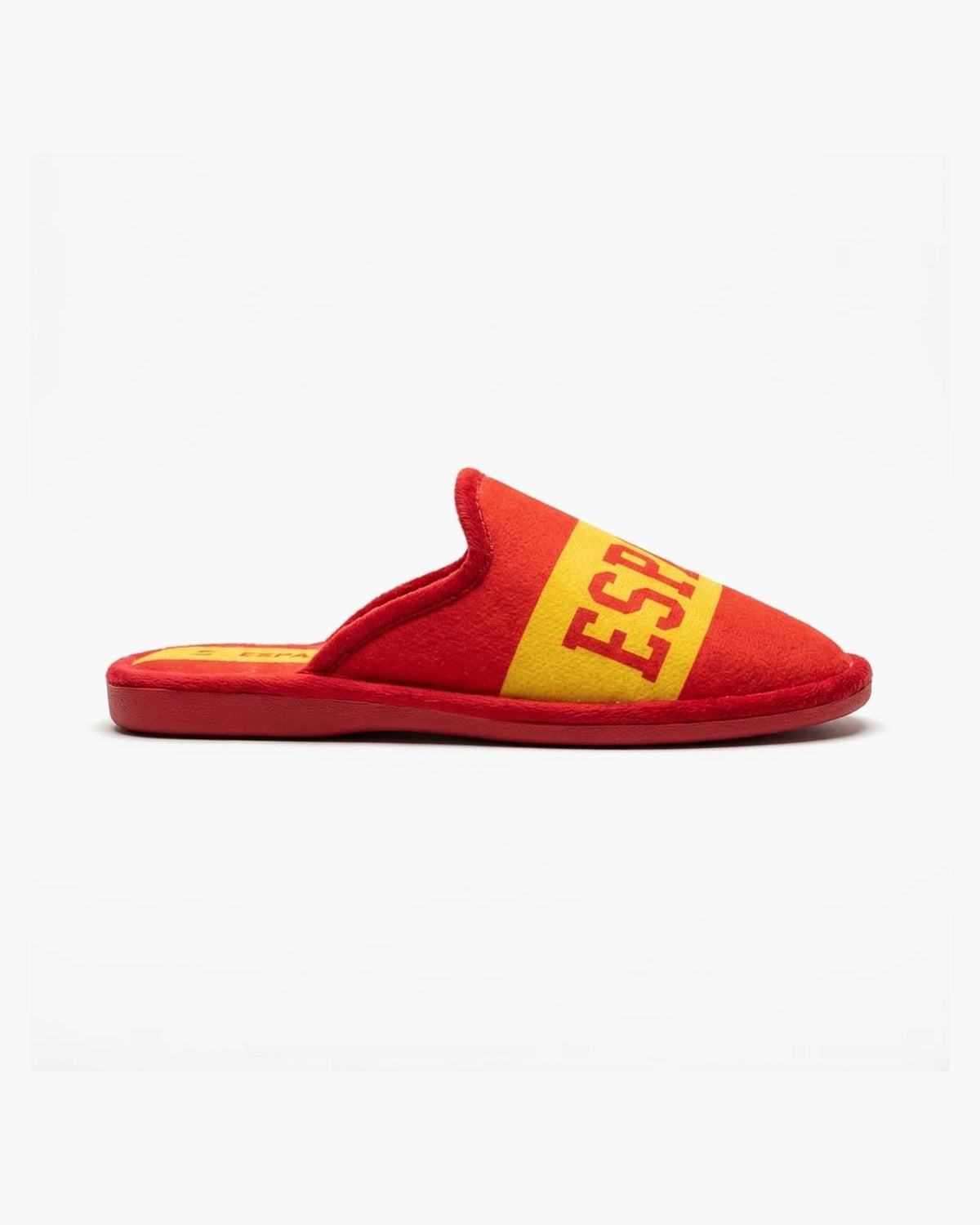 NOESLOMISMO BY DILEMA Zapatillas Casa Hombre y Mujer Bandera España - Pantuflas Cerradas Invierno Acolchadas. Zapatos Descanso Felpa Termal. Slippers Calientes Suela Goma - Rojo