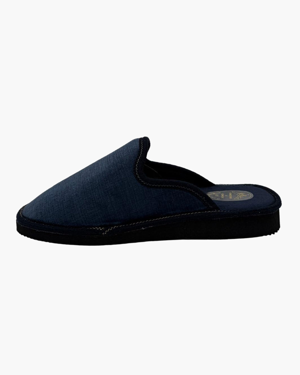 Zapatillas de casa azul marino para hombre con suela de goma - Marino