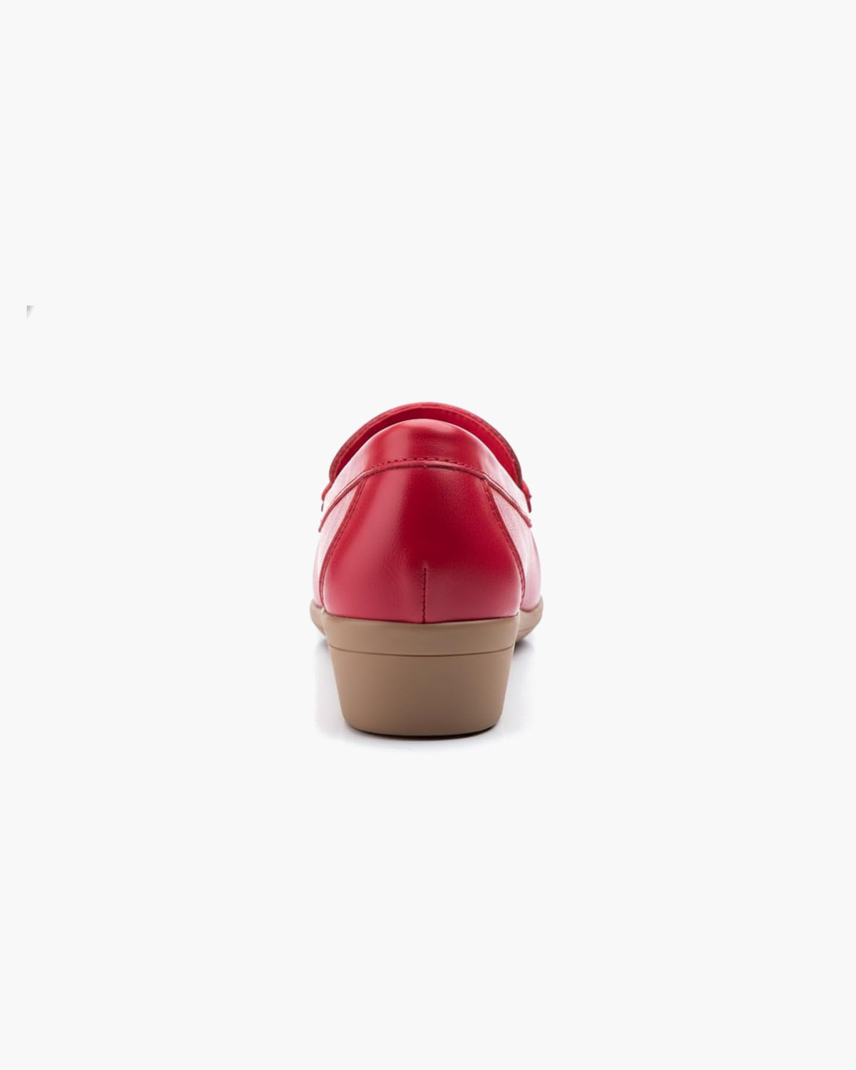 Mocasines para Mujer de Piel cómodos Zapatos clásicos de Vestir y Casual Zapatillas 24 Horas señora Calzado de Verano e Invierno Tipo Penny en Gamuza - Rojo