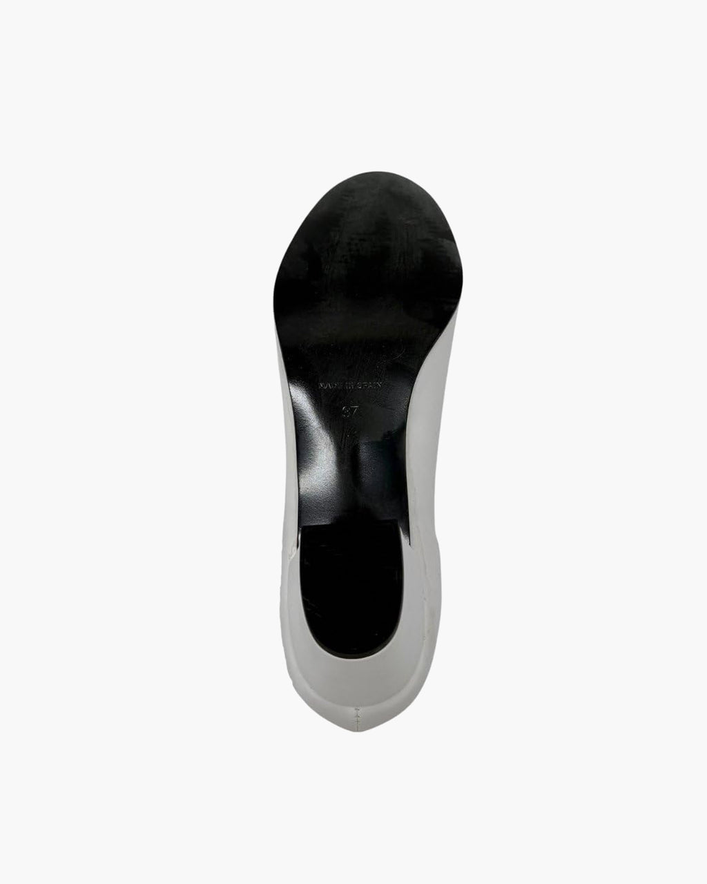 Zapatos de flamenca blancos para mujer con tacón ancho y hebilla - Blanco