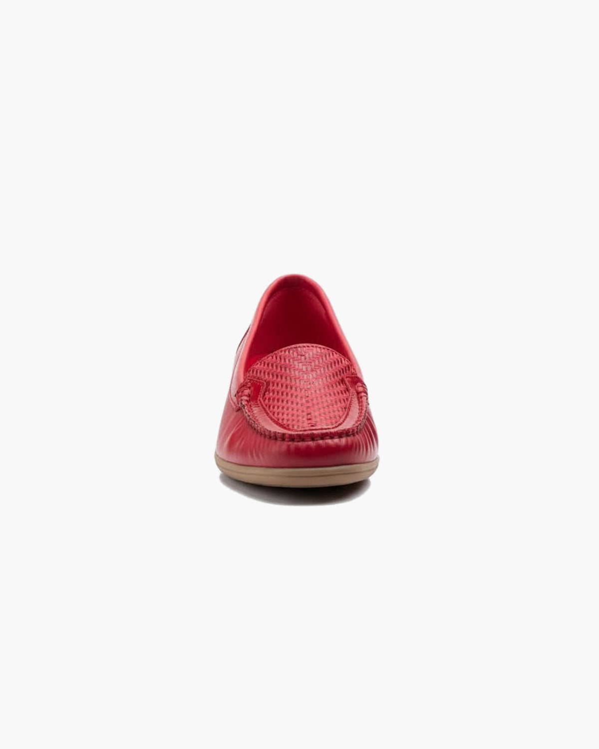 Mocasines para Mujer de Piel cómodos Zapatos clásicos de Vestir y Casual Zapatillas 24 Horas señora Calzado de Verano e Invierno Tipo Penny en Gamuza - Rojo