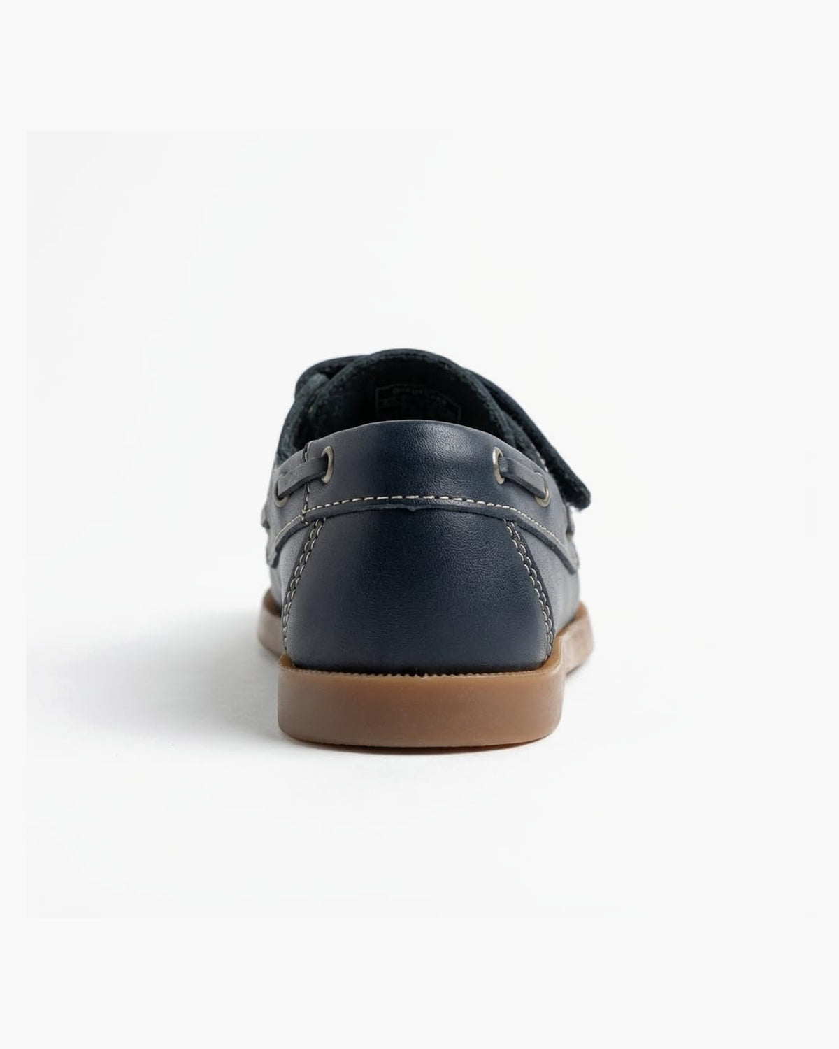 Zapatos náuticos de Cuero Azul Marino para niño con Cordones - Azul Marino