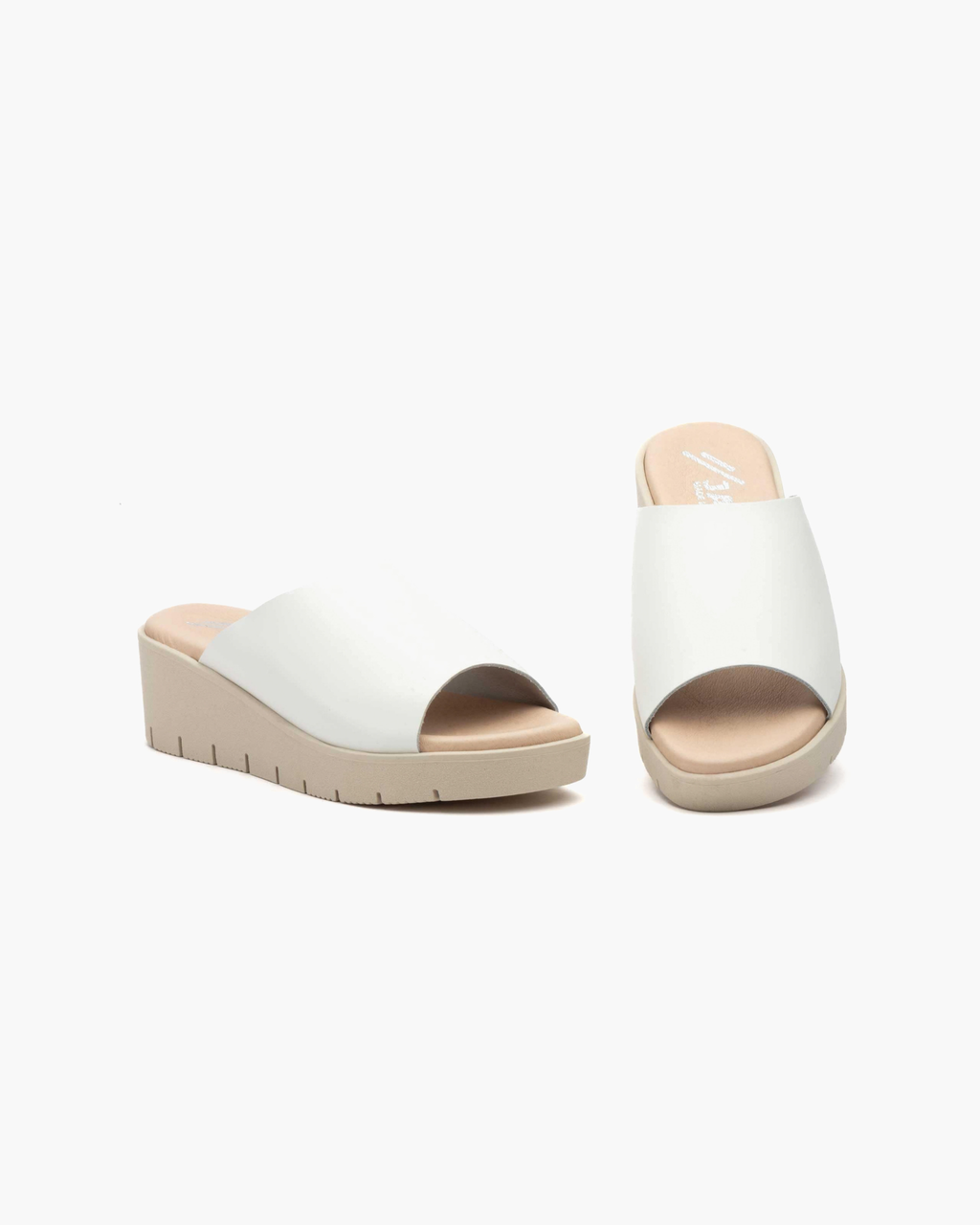 Sandalias de Mujer de Piel Tipo Pala – Blanco