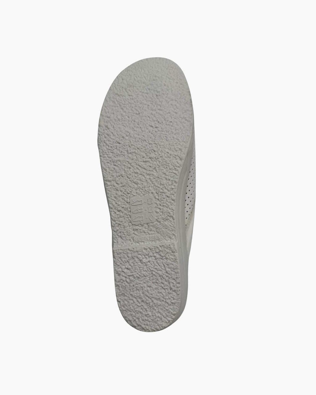 NOESLOMISMO BY DILEMA Zuecos Sanitarios Azules de Piel Perforados con cuña - Blanco
