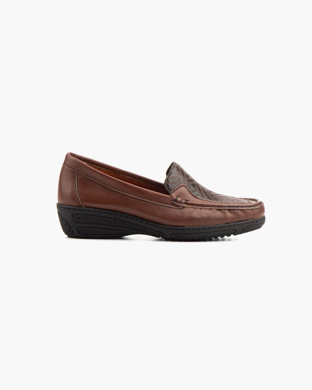 Mocasines para Mujer de Piel cómodos Zapatos clásicos de Vestir y Casual Zapatillas 24 Horas señora Calzado de Verano e Invierno Tipo Penny en Gamuza - Marron