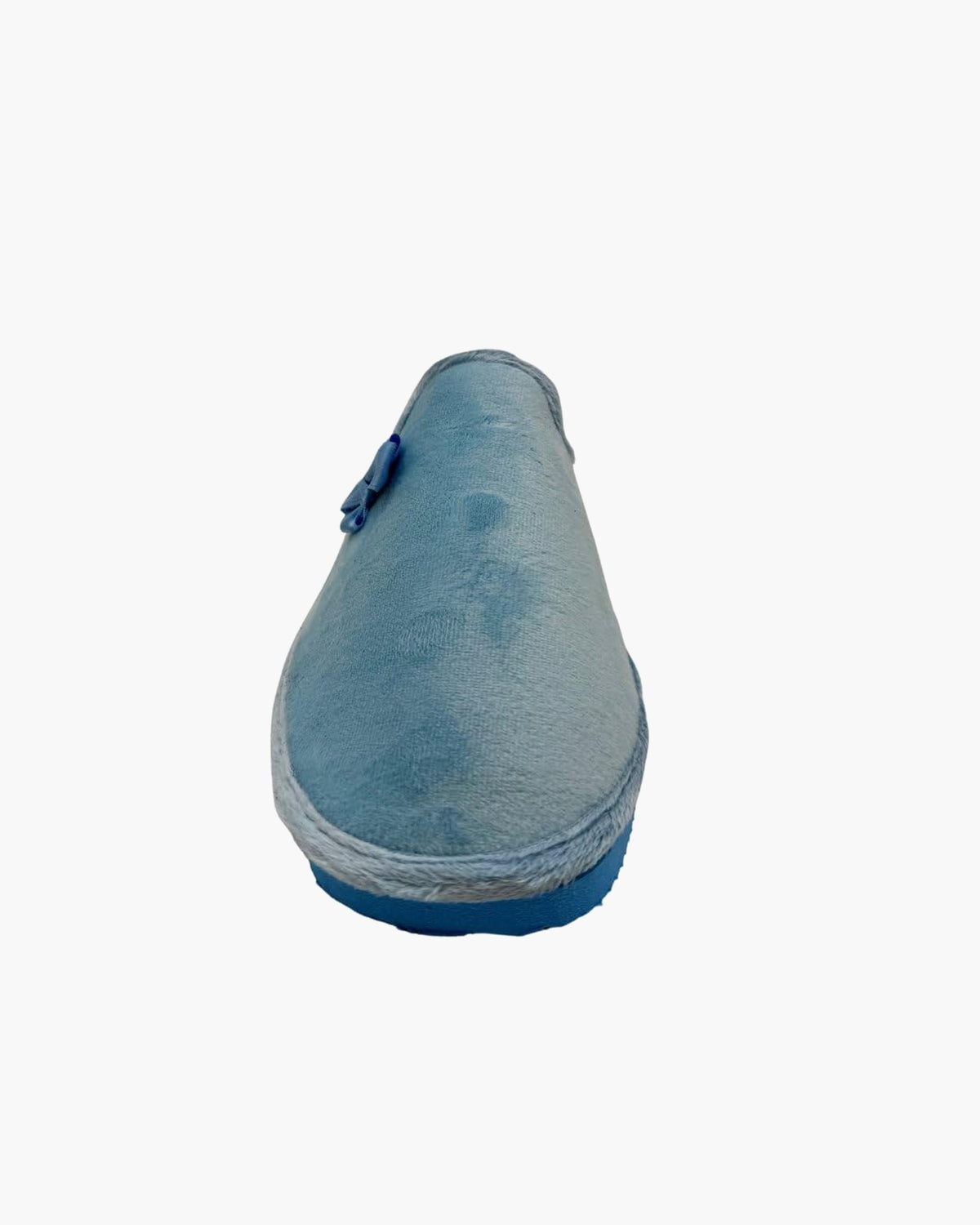Zapatillas de casa para mujer de pelo con suela de goma - Azul