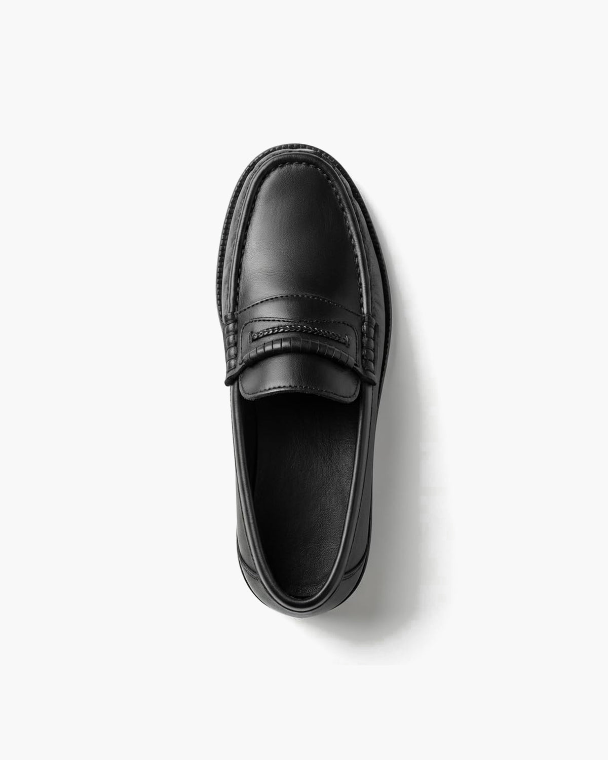 Mocasines de Cuero Negros para Hombre de Vestir con Antifaz - Negro