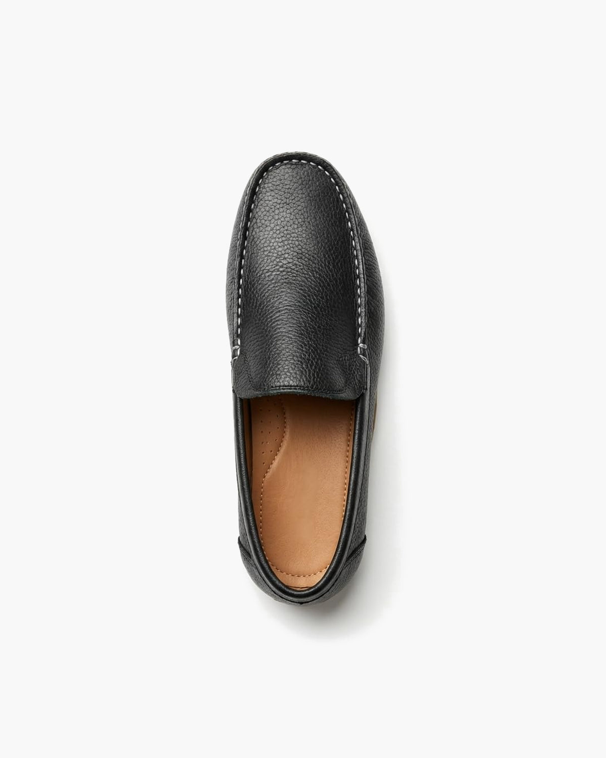 Mocasines de Cuero Azul Marino para Hombre de Verano - Negro
