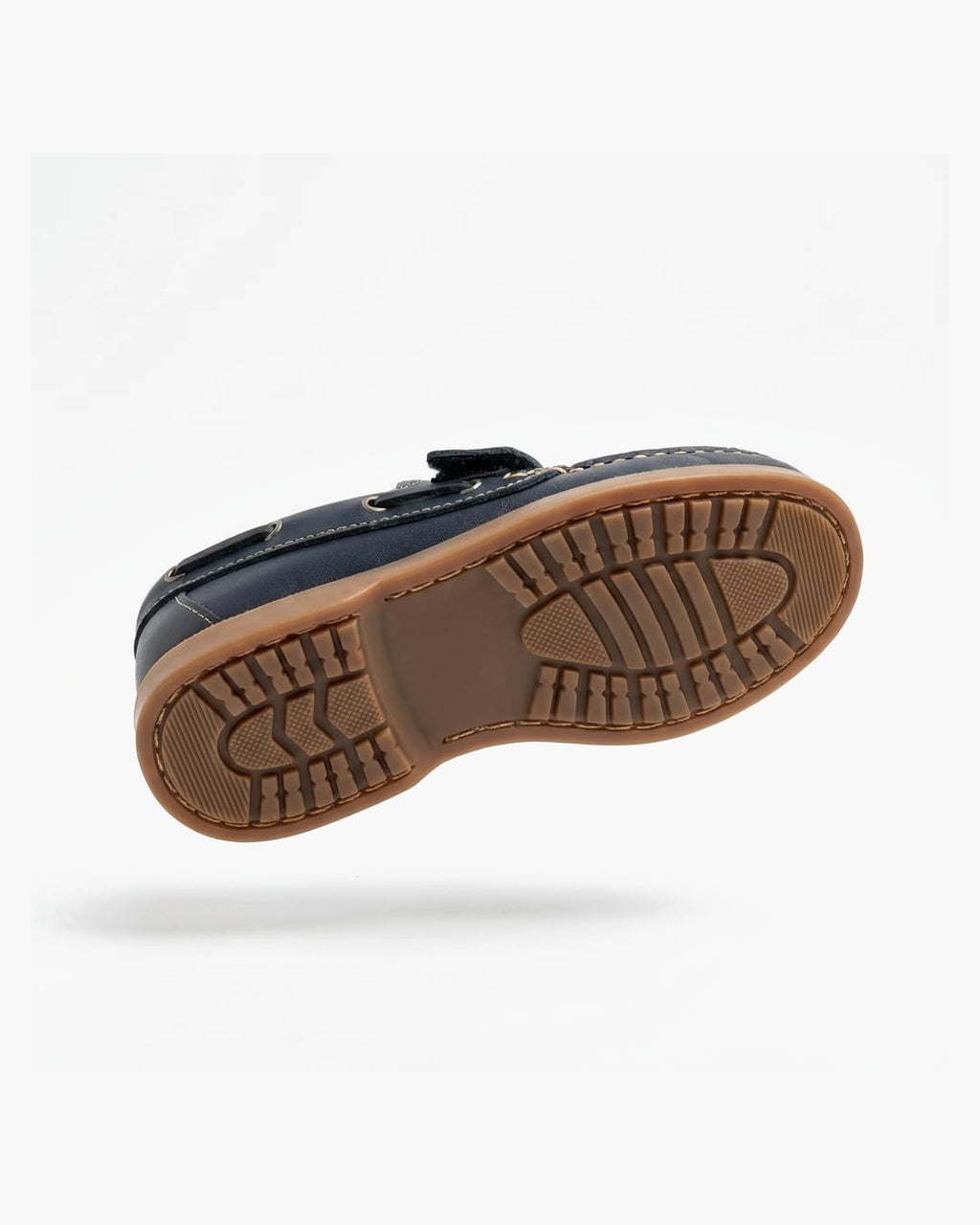 Zapatos náuticos de Cuero Azul Marino para niño con Cordones - Azul Marino