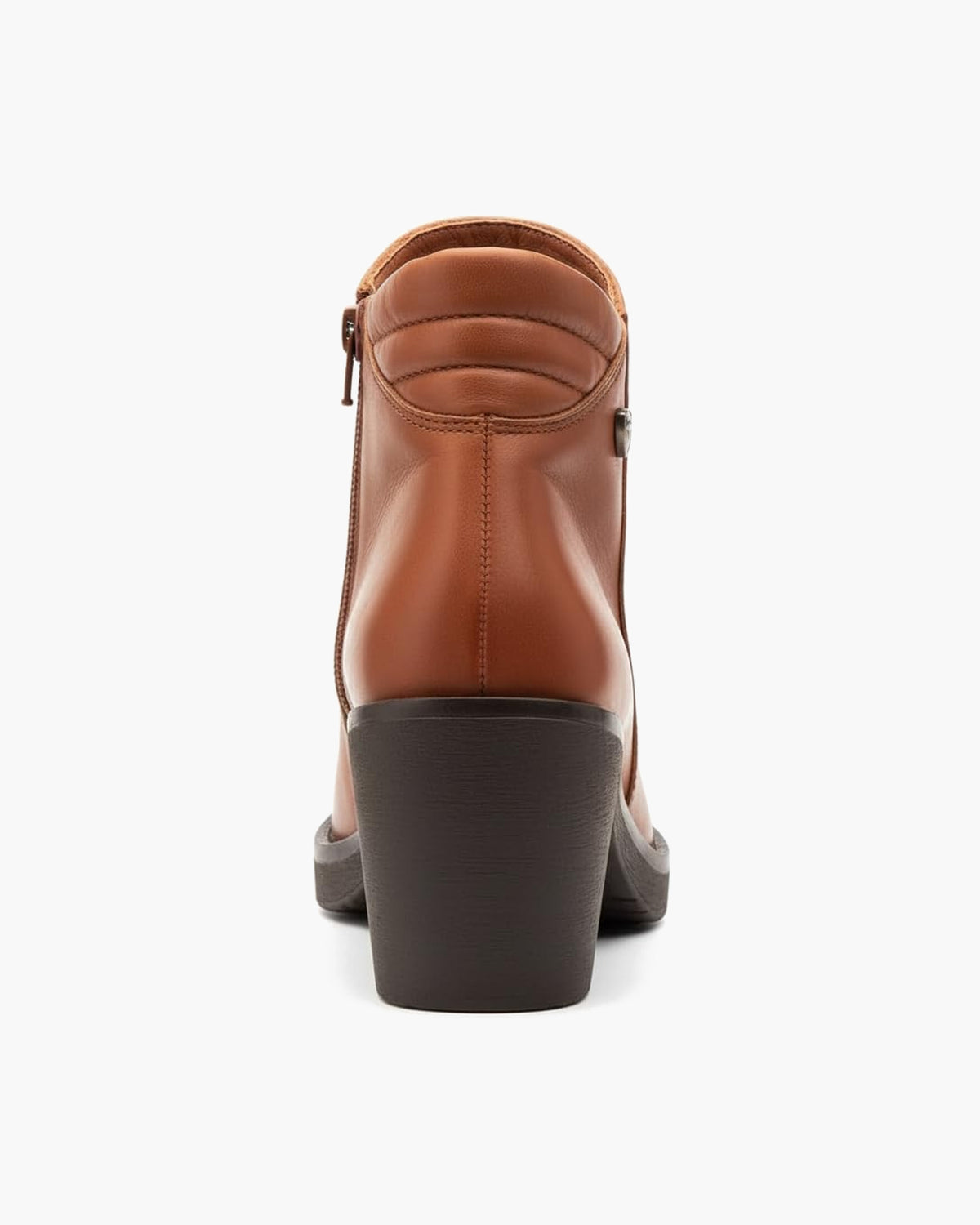 Botines mujer de piel con tacón o plataforma Botín cómodo de invierno y otoño Calzado artesanal de España tipo cuña o camperos en ante y cuero Elegantes e informales - Roble