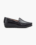 Mocasines para Mujer de Piel cómodos Zapatos clásicos de Vestir y Casual Zapatillas 24 Horas señora Calzado de Verano e Invierno Tipo Penny en Gamuza - Negro