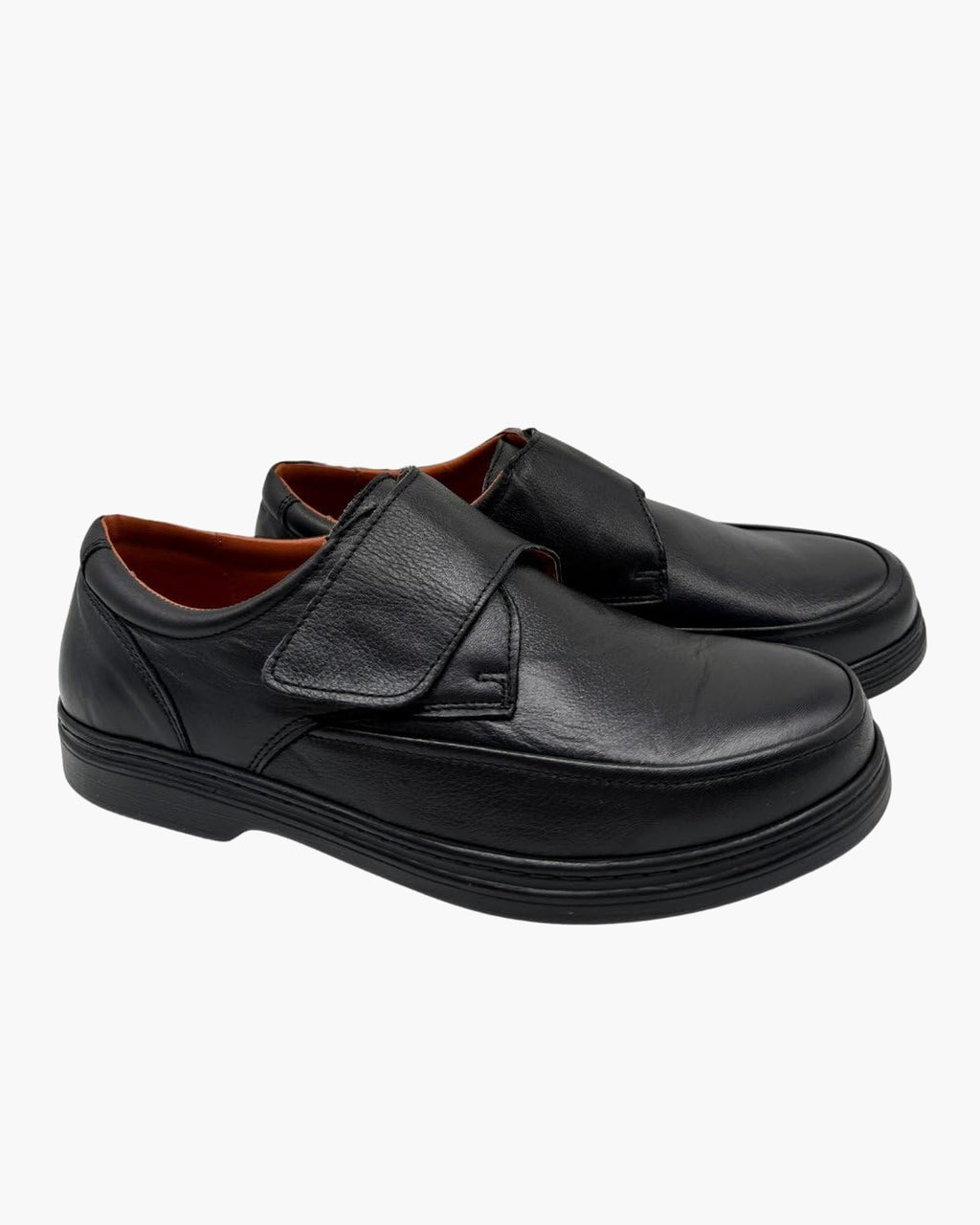 Zapatos con tira adherente - Calzado Hecho a Mano en España - Negro