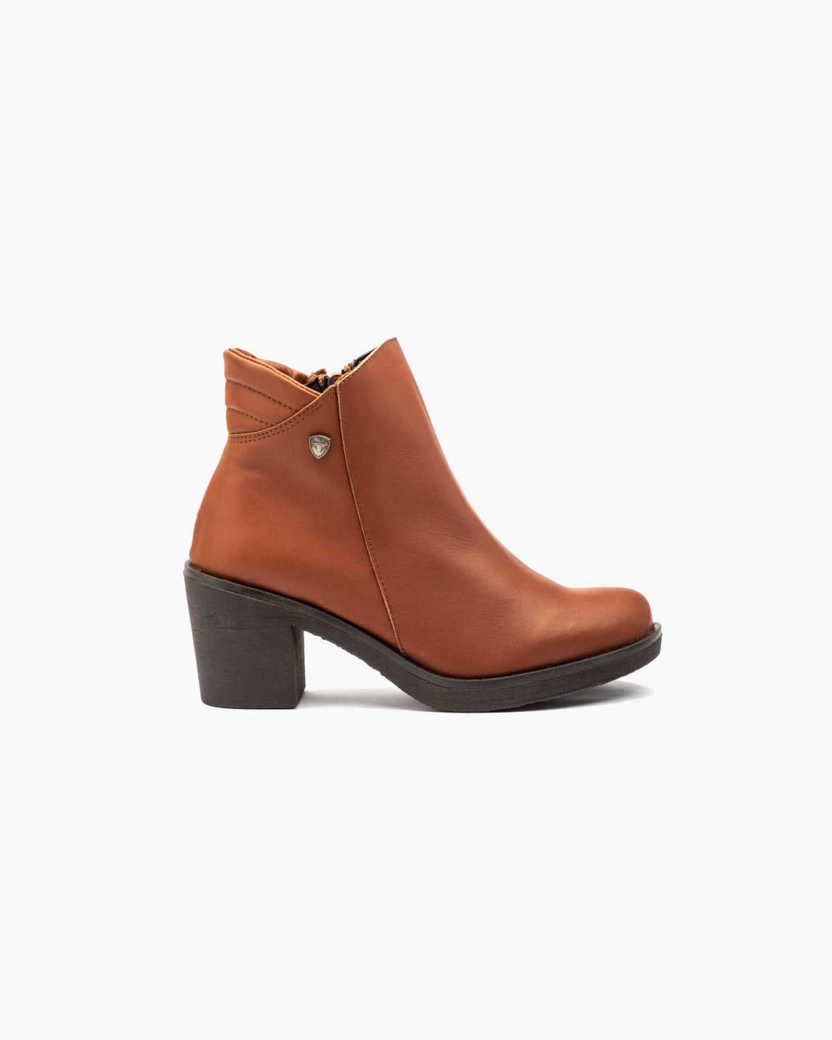 Botines mujer de piel con tacón o plataforma Botín cómodo de invierno y otoño Calzado artesanal de España tipo cuña o camperos en ante y cuero Elegantes e informales - Roble
