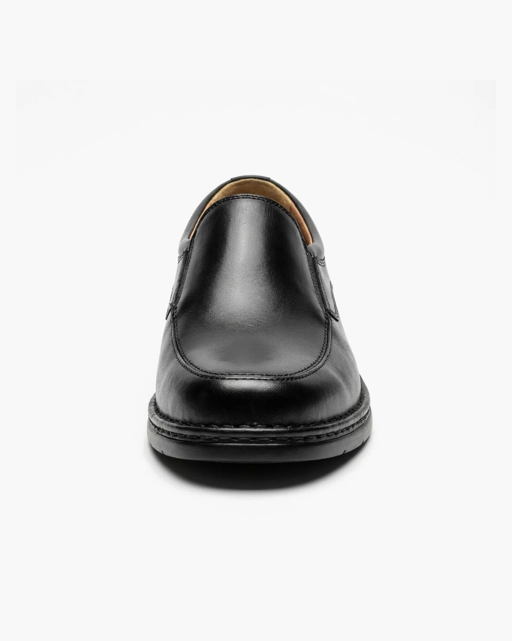 Mocasines de Cuero Marrones para Hombre con elásticos Laterales - Negro