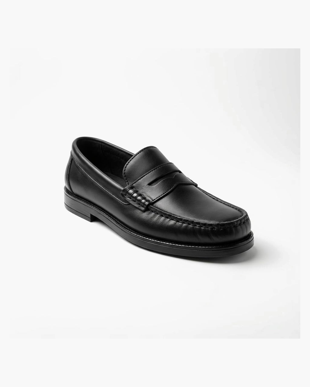 Mocasines de Cuero Negros para Hombre de Vestir con Antifaz - Negro