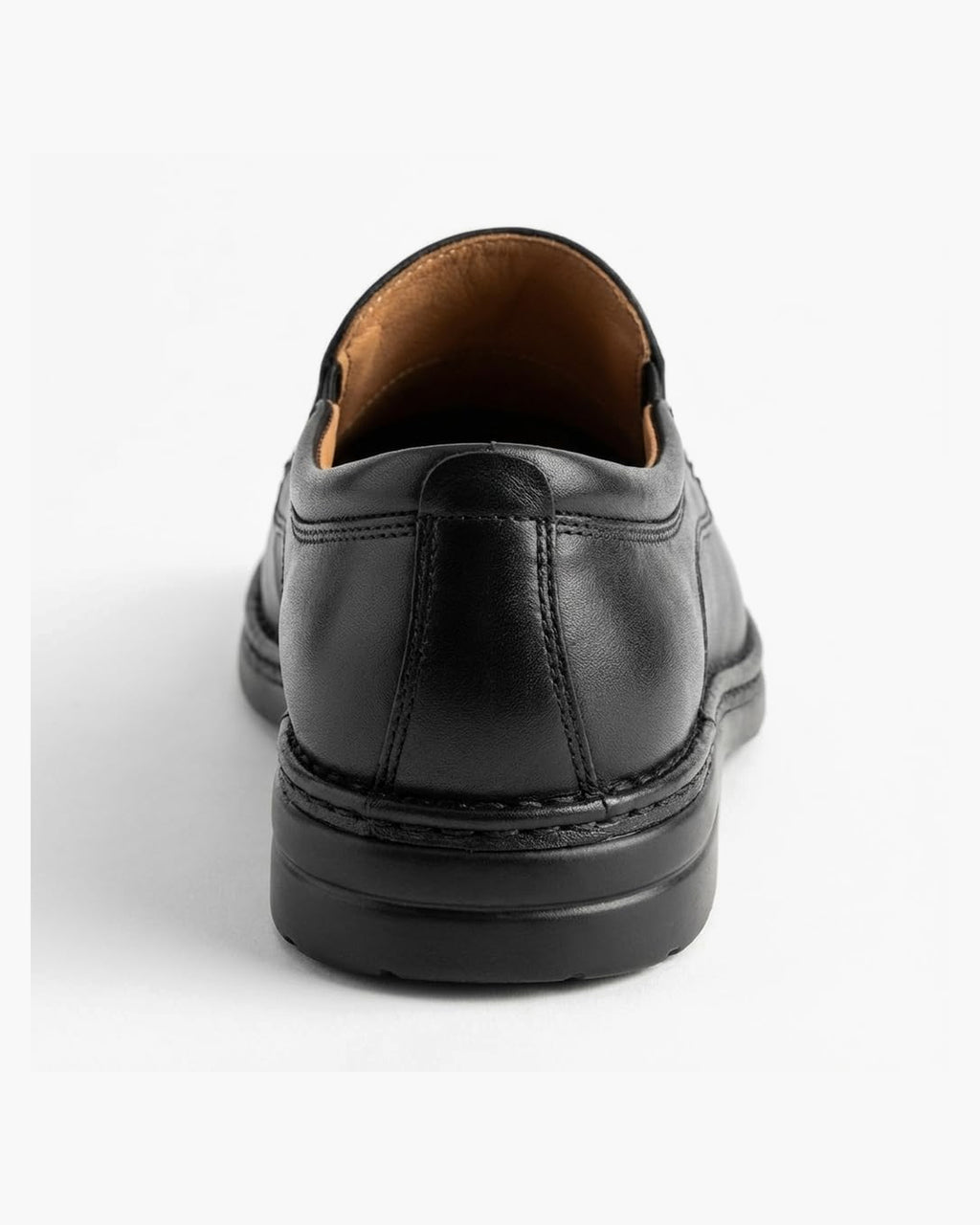 Mocasines de Cuero Marrones para Hombre con elásticos Laterales - Negro