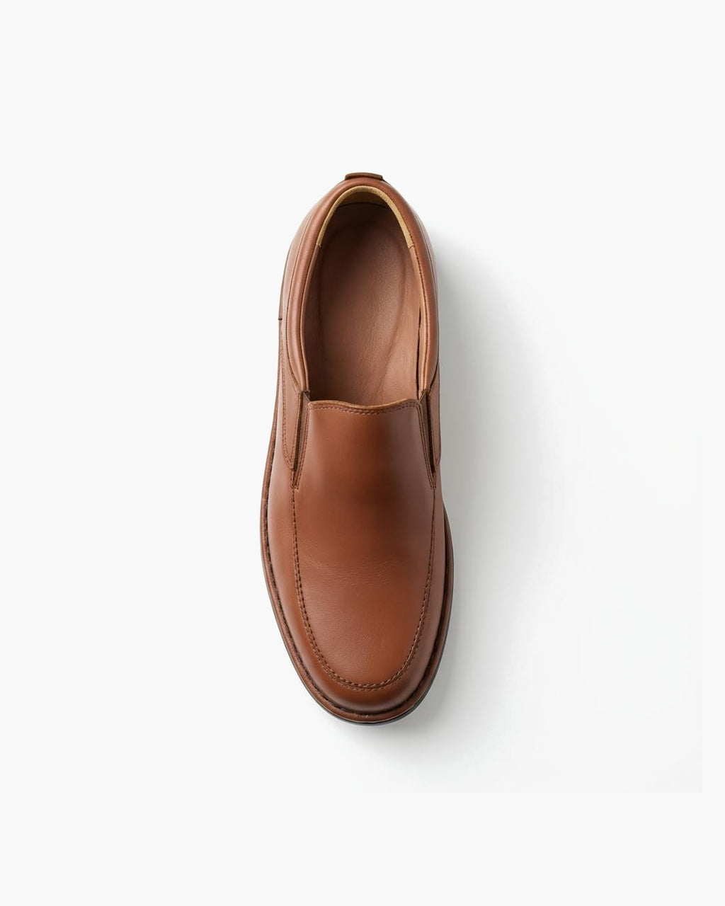 Mocasines de Cuero Marrones para Hombre con elásticos Laterales - Cuero