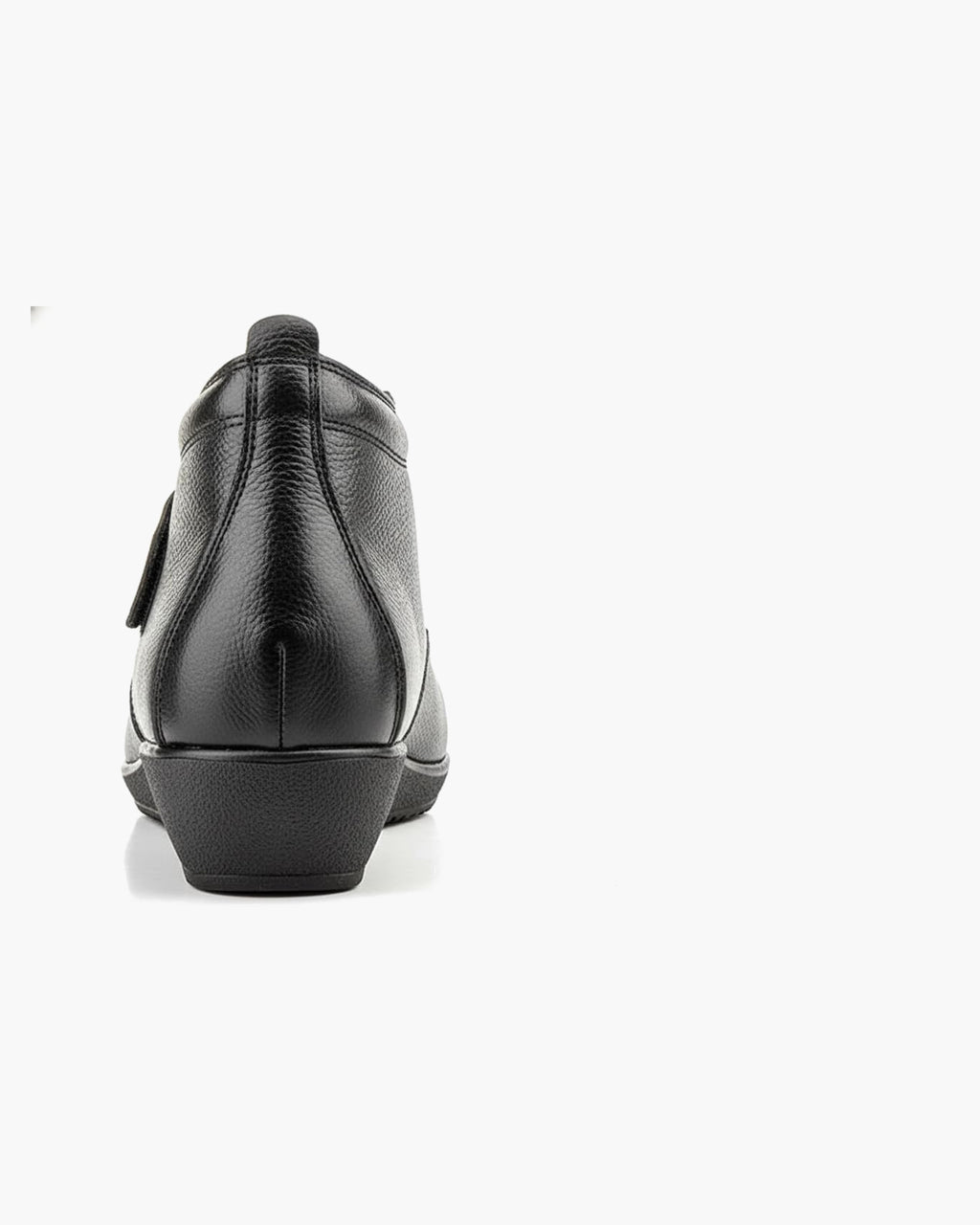 Botines mujer de piel con tacón o plataforma Botín cómodo de invierno y otoño Calzado artesanal de España tipo cuña o camperos en ante y cuero Elegantes e informales - Negro