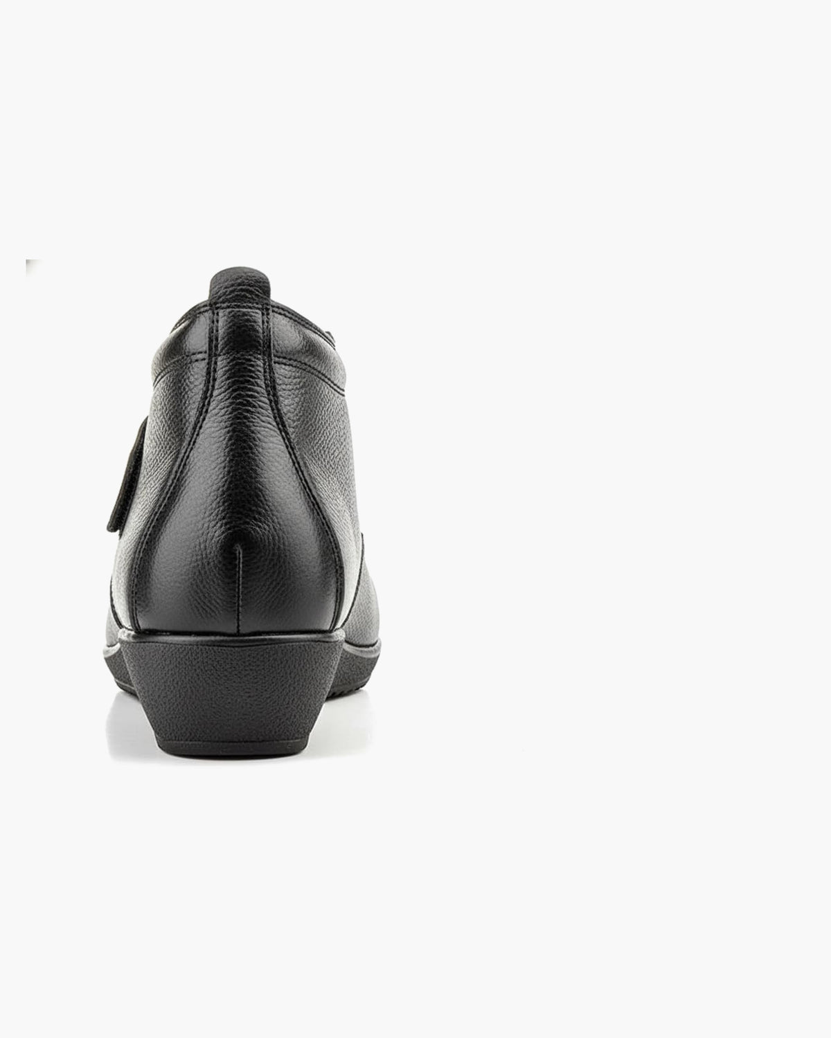 Botines mujer de piel con tacón o plataforma Botín cómodo de invierno y otoño Calzado artesanal de España tipo cuña o camperos en ante y cuero Elegantes e informales - Negro