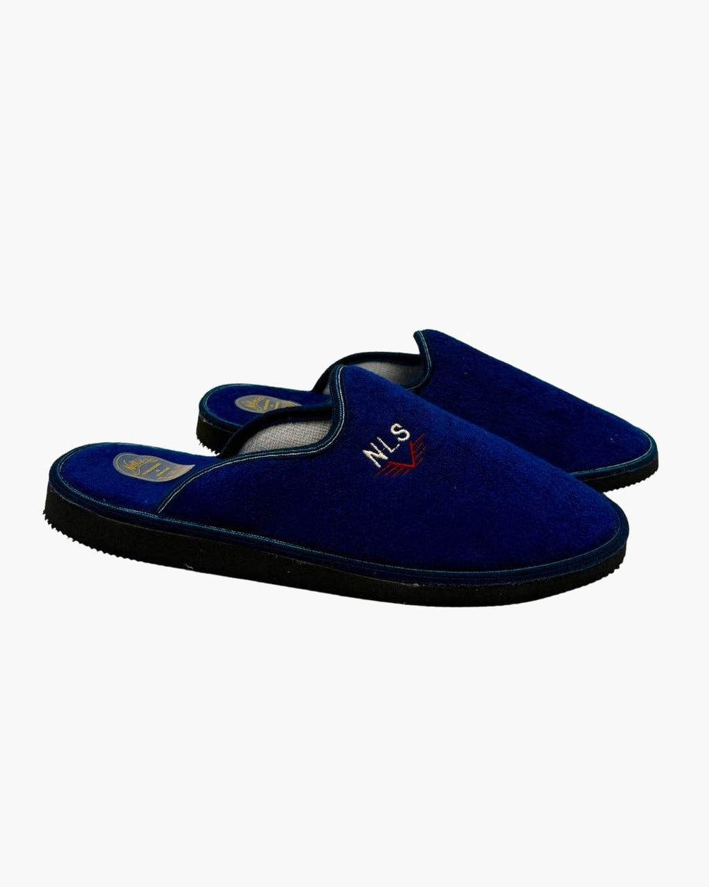 Zapatillas de casa azules para hombre con suela de goma 46-52 - Marino