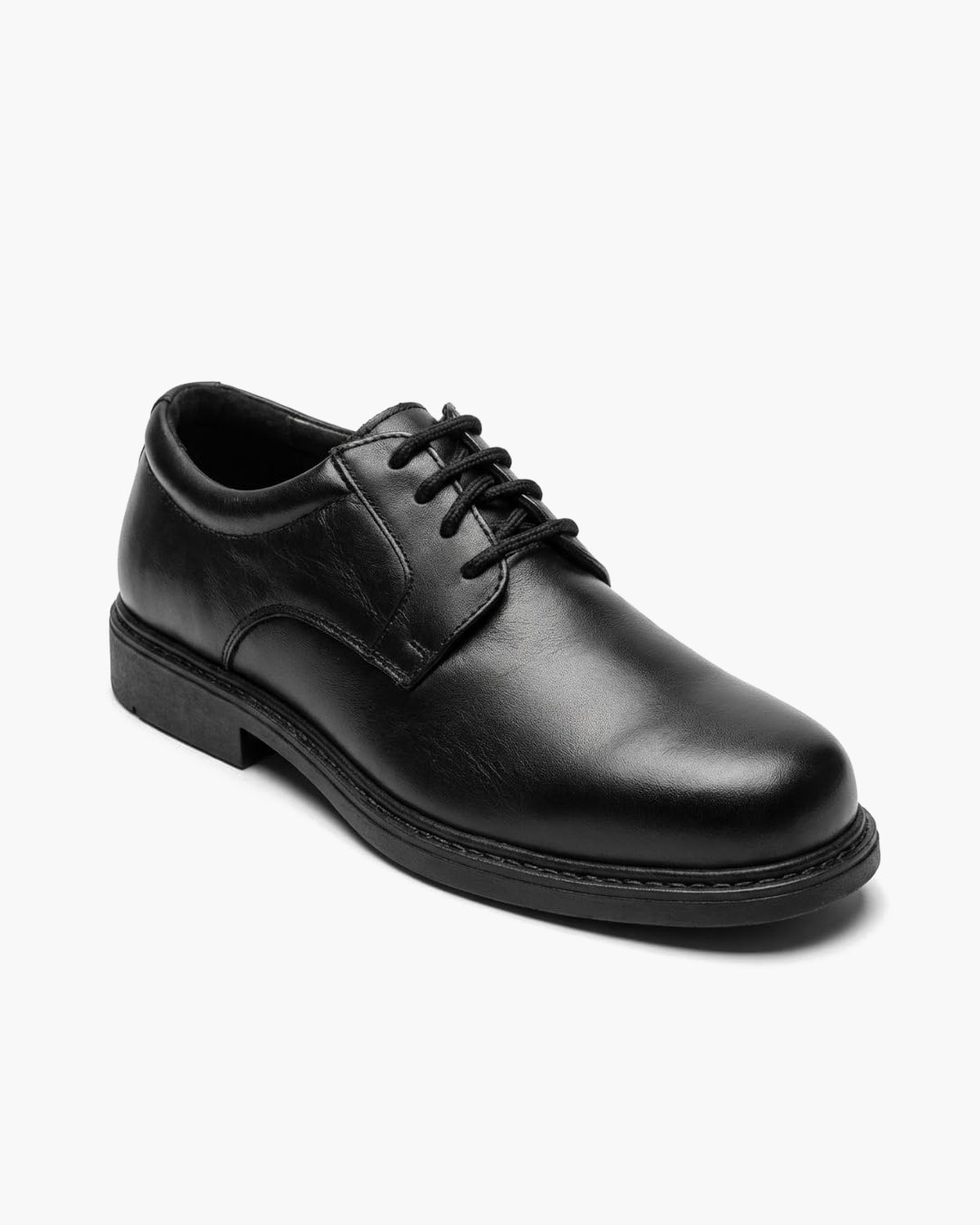 Zapatos de vestir de cuero negros para hombre con cordones Derby - Negro
