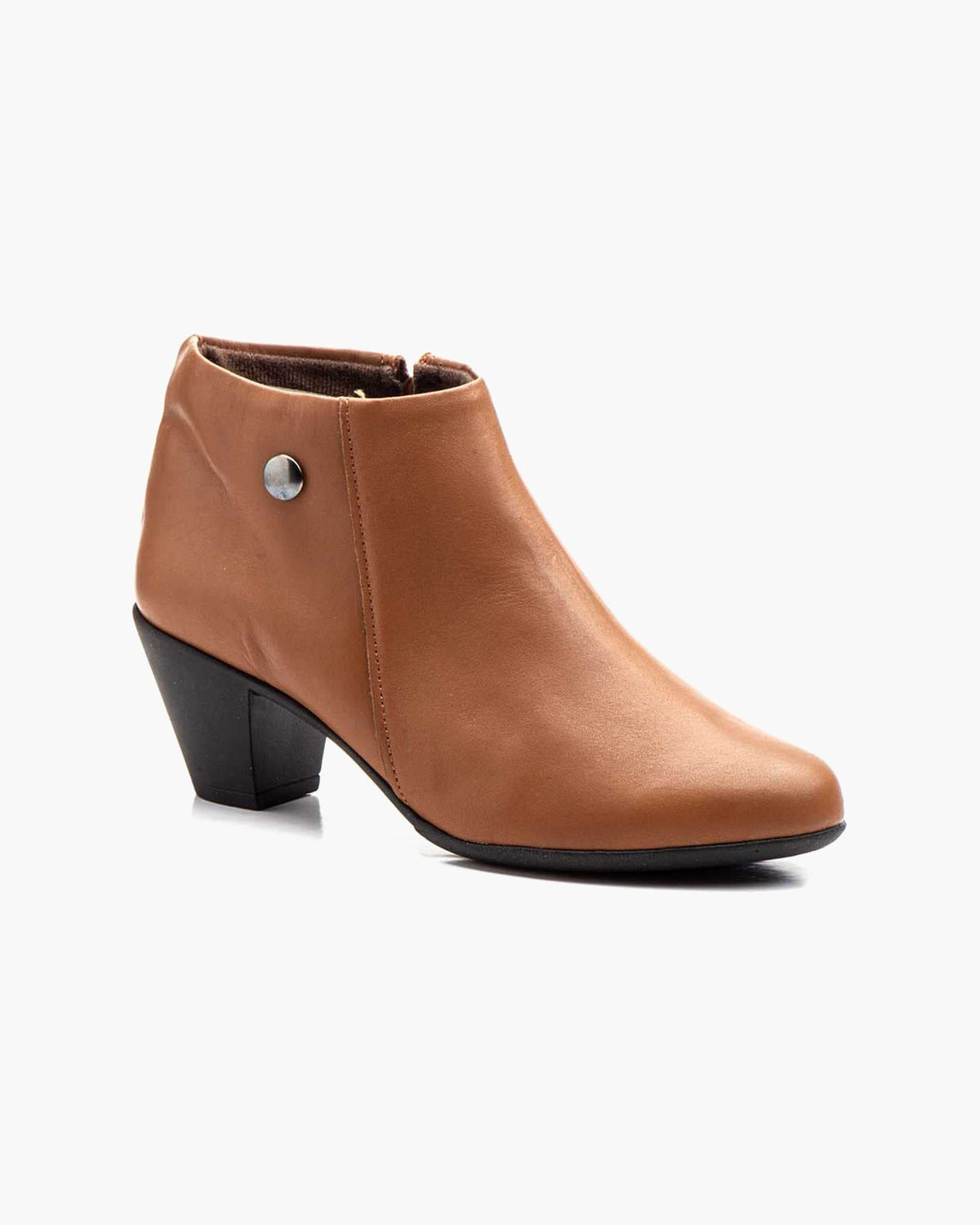 Botines mujer de piel con tacón o plataforma Botín cómodo de invierno y otoño Calzado artesanal de España tipo cuña o camperos en ante y cuero Elegantes e informales - Cuero