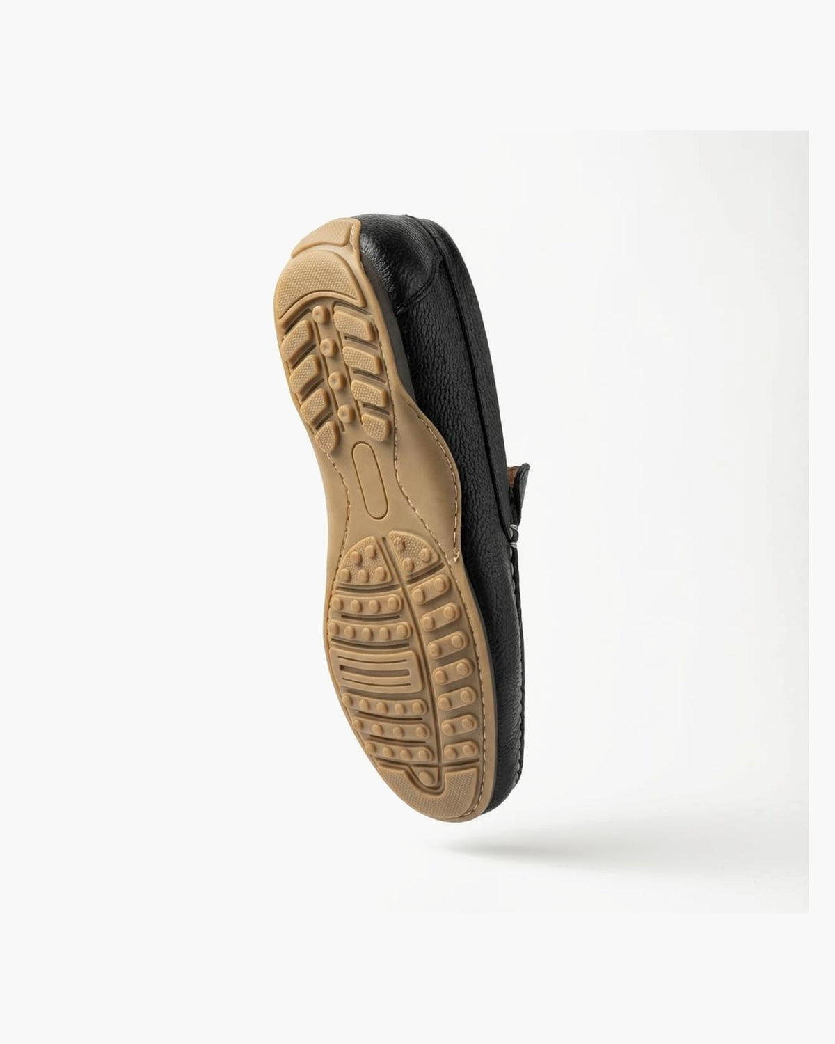 Mocasines de Cuero Azul Marino para Hombre de Verano - Negro