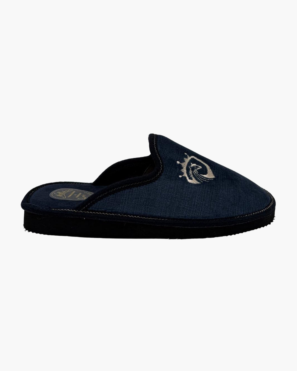 Zapatillas de casa azul marino para hombre con suela de goma - Marino