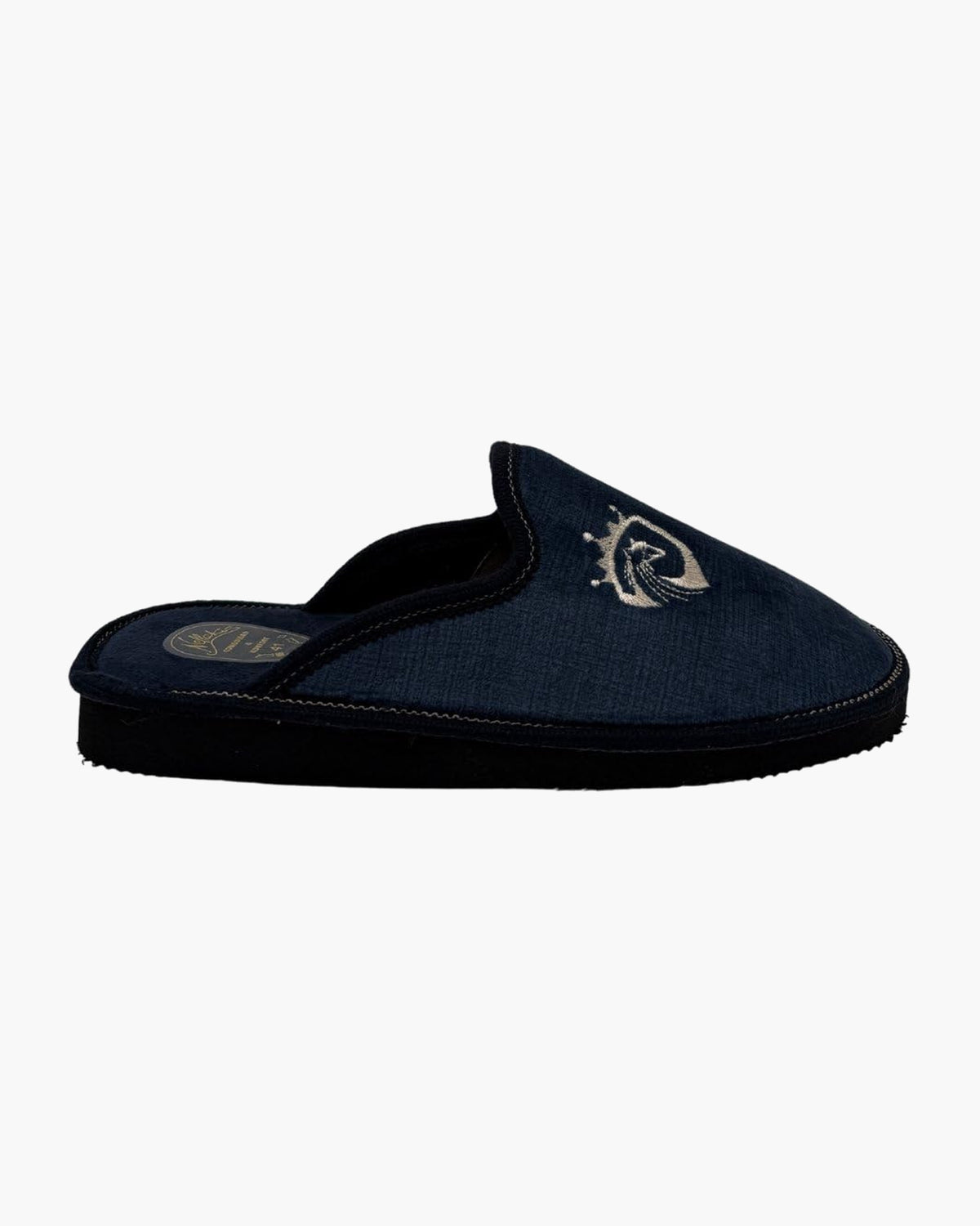 Zapatillas de casa azul marino para hombre con suela de goma - Marino