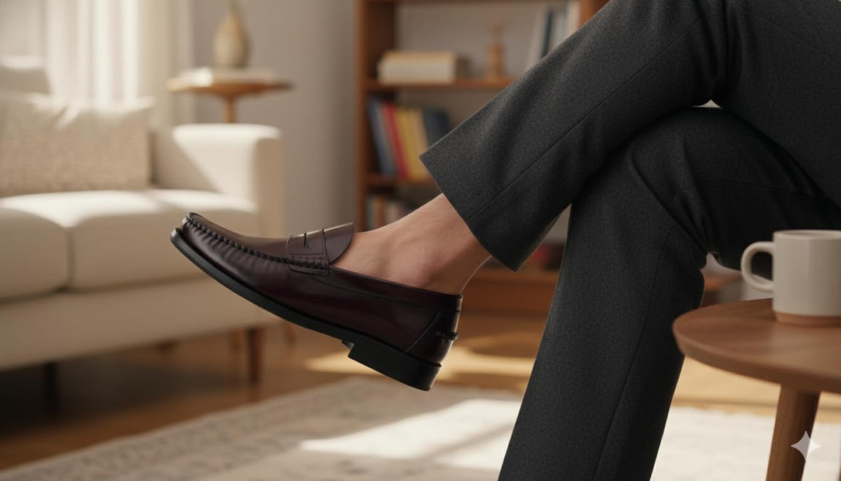 Mocasines de Hombre - Zapato Hecho en España - Burdeos