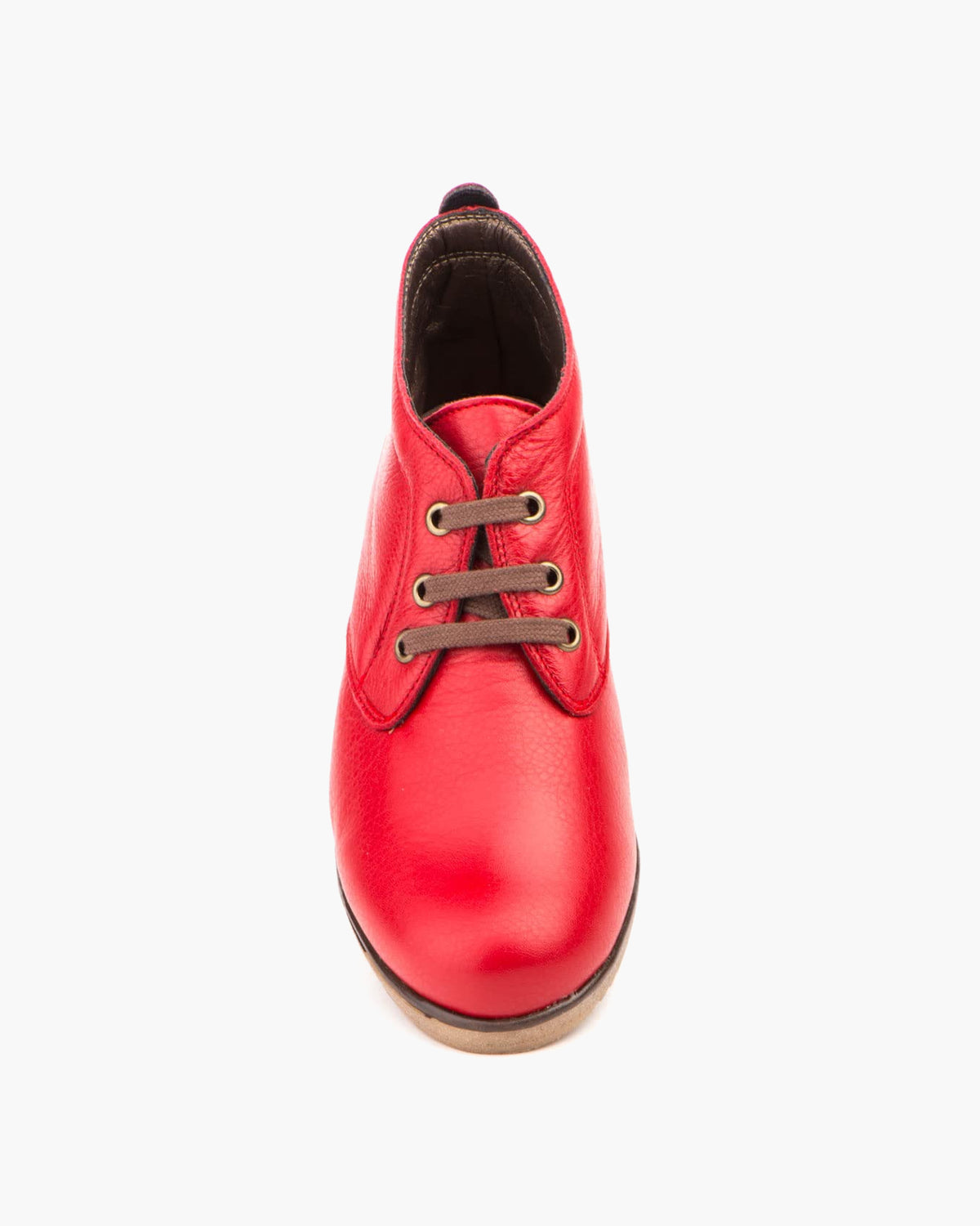 Botines mujer de piel con tacón o plataforma Botín cómodo de invierno y otoño Calzado artesanal de España tipo cuña o camperos en ante y cuero Elegantes e informales - Rojo