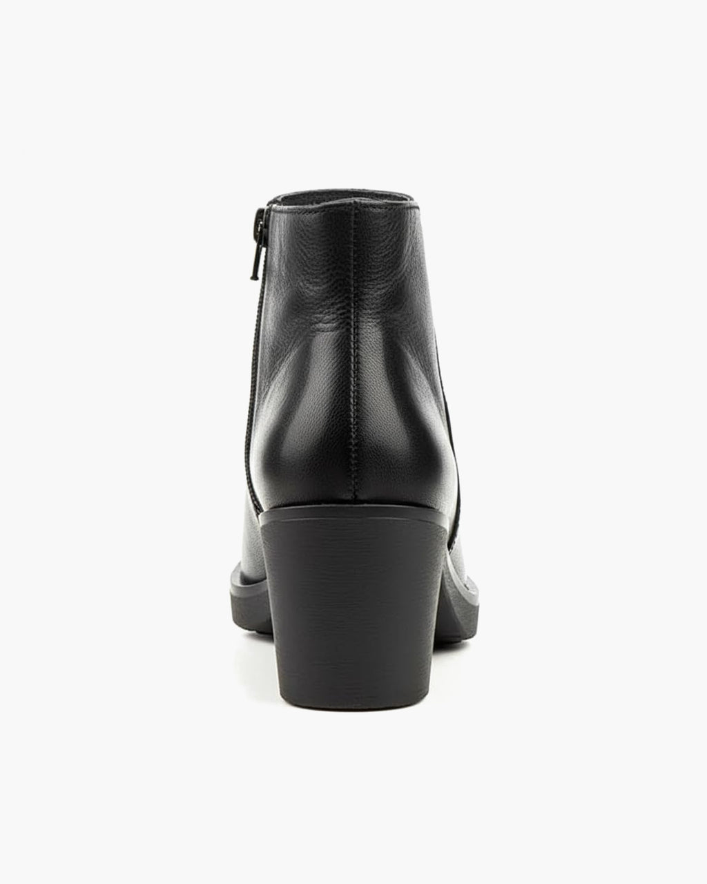 Botines mujer de piel con tacón o plataforma Botín cómodo de invierno y otoño Calzado artesanal de España tipo cuña o camperos en ante y cuero Elegantes e informales - Negro