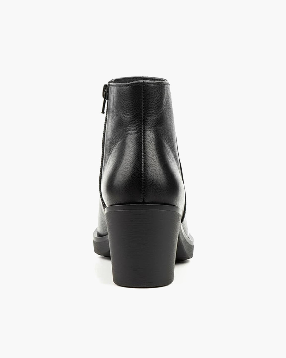 Botines mujer de piel con tacón o plataforma Botín cómodo de invierno y otoño Calzado artesanal de España tipo cuña o camperos en ante y cuero Elegantes e informales - Negro