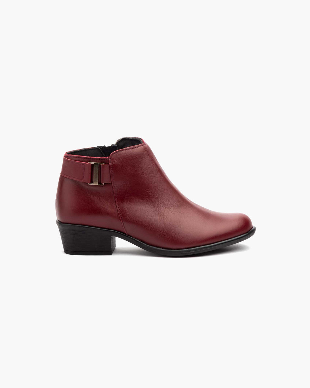 Botines mujer de piel con tacón o plataforma Botín cómodo de invierno y otoño Calzado artesanal de España tipo cuña o camperos en ante y cuero Elegantes e informales - Burdeos