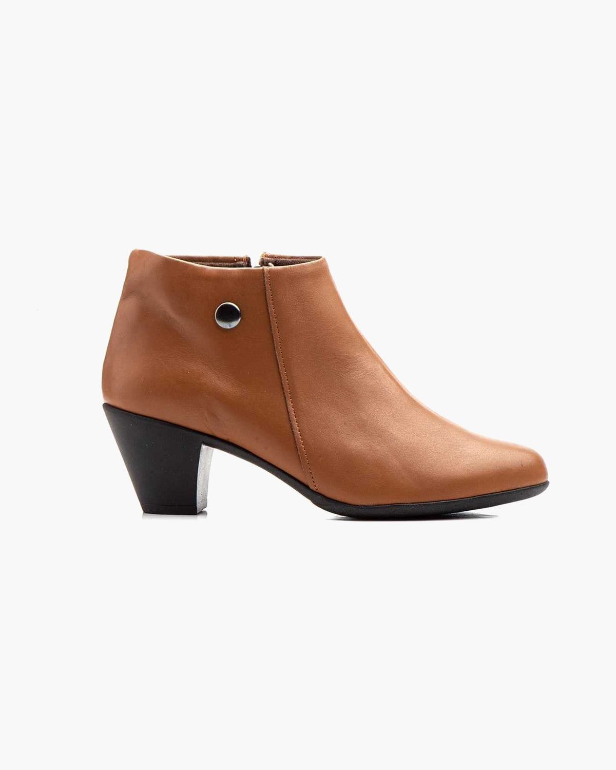 Botines mujer de piel con tacón o plataforma Botín cómodo de invierno y otoño Calzado artesanal de España tipo cuña o camperos en ante y cuero Elegantes e informales - Cuero