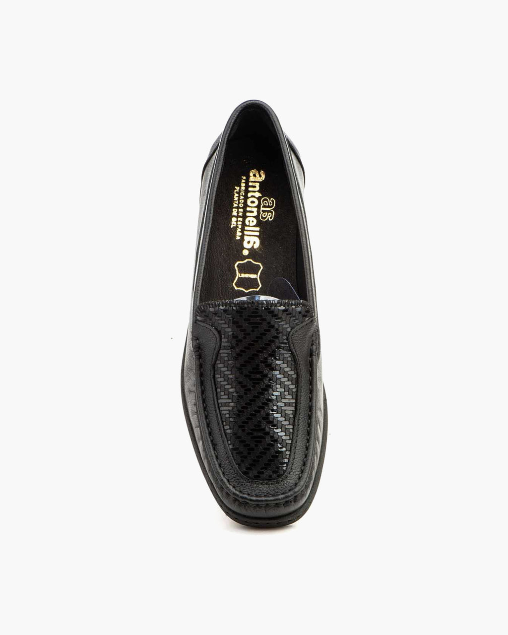 Mocasines para Mujer de Piel cómodos Zapatos clásicos de Vestir y Casual Zapatillas 24 Horas señora Calzado de Verano e Invierno Tipo Penny en Gamuza - Negro