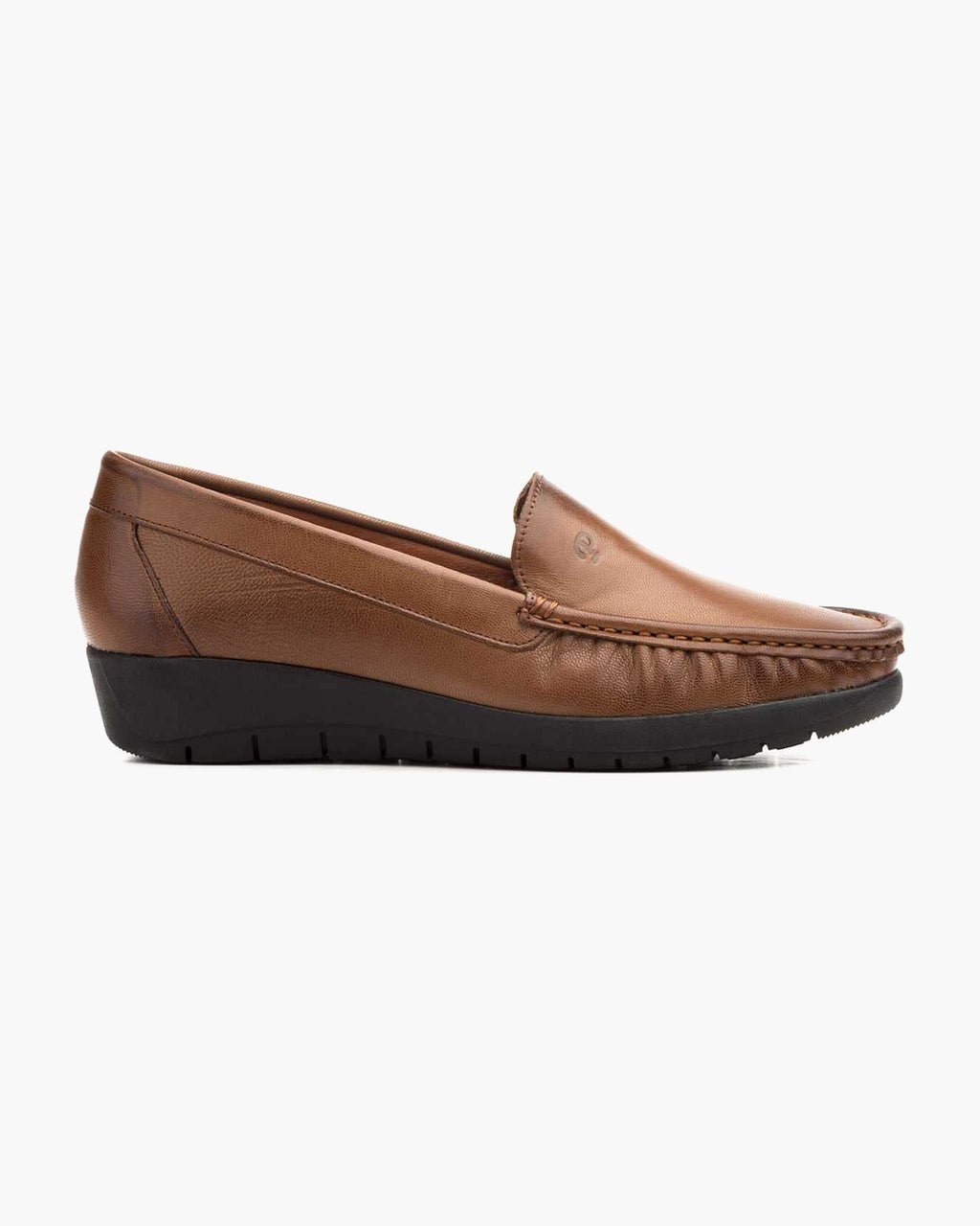 Mocasines para Mujer de Piel cómodos Zapatos clásicos de Vestir y Casual Zapatillas 24 Horas señora Calzado de Verano e Invierno Tipo Penny en Gamuza - Marron