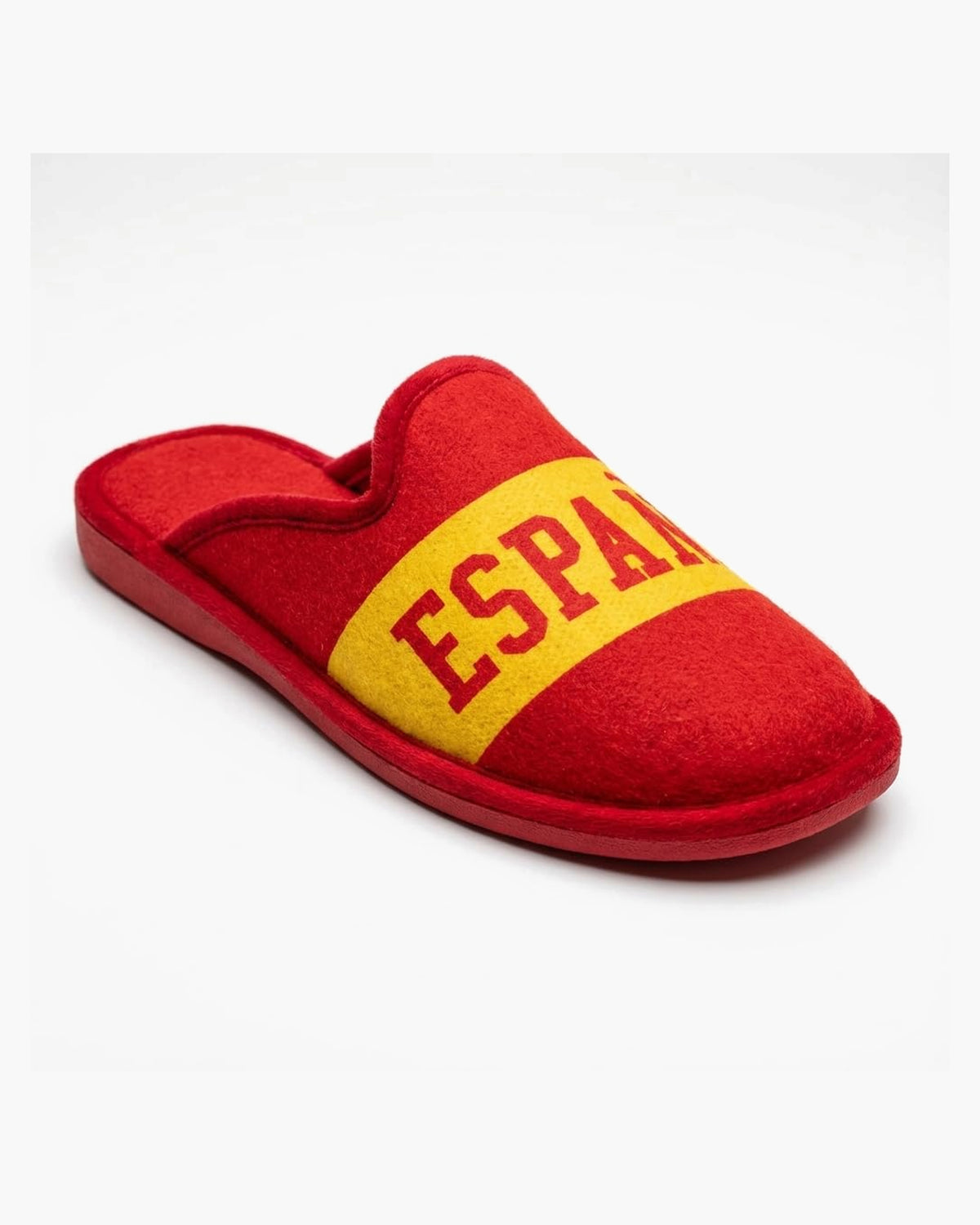 NOESLOMISMO BY DILEMA Zapatillas Casa Hombre y Mujer Bandera España - Pantuflas Cerradas Invierno Acolchadas. Zapatos Descanso Felpa Termal. Slippers Calientes Suela Goma - Rojo