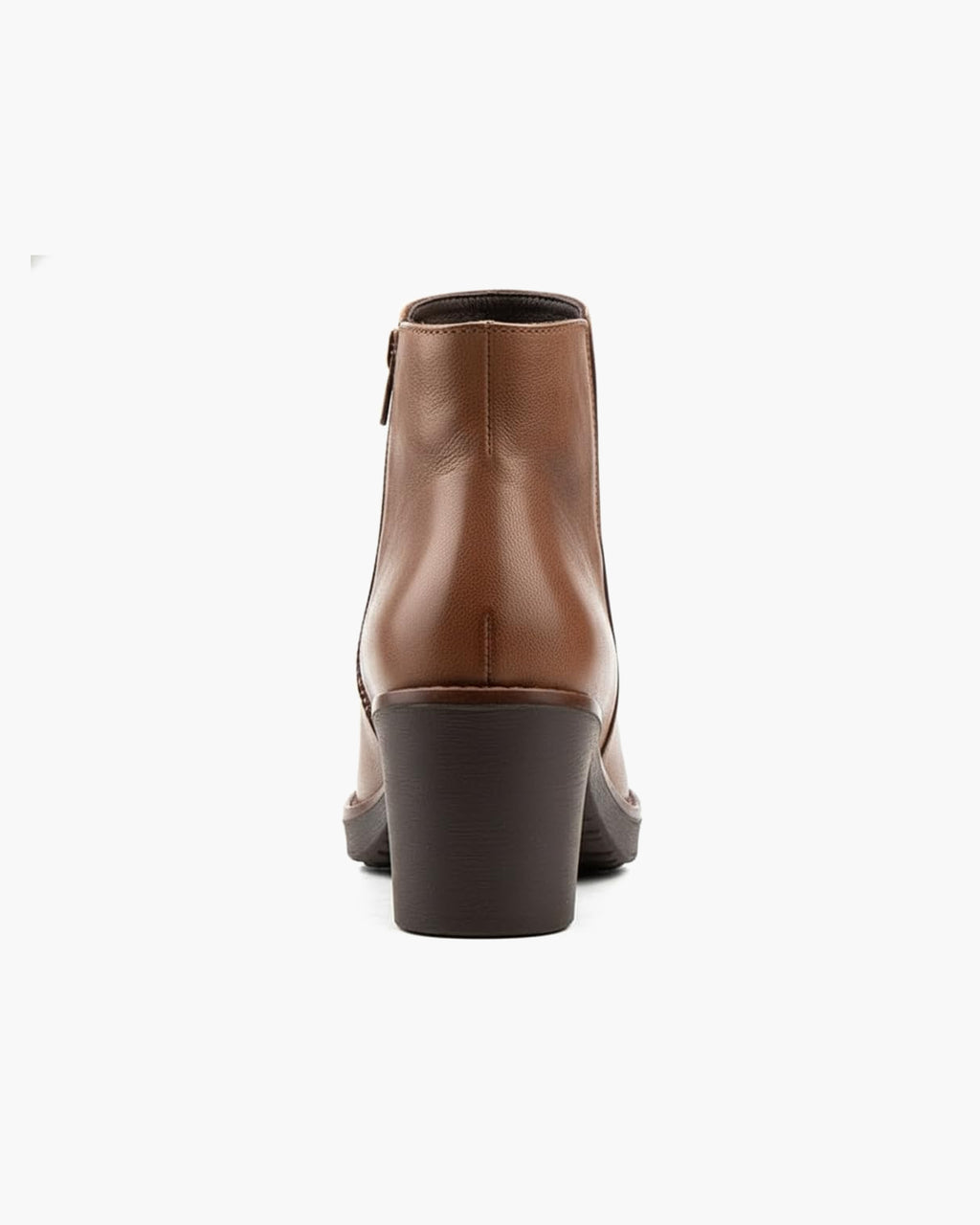 Botines mujer de piel con tacón o plataforma Botín cómodo de invierno y otoño Calzado artesanal de España tipo cuña o camperos en ante y cuero Elegantes e informales - Marrón