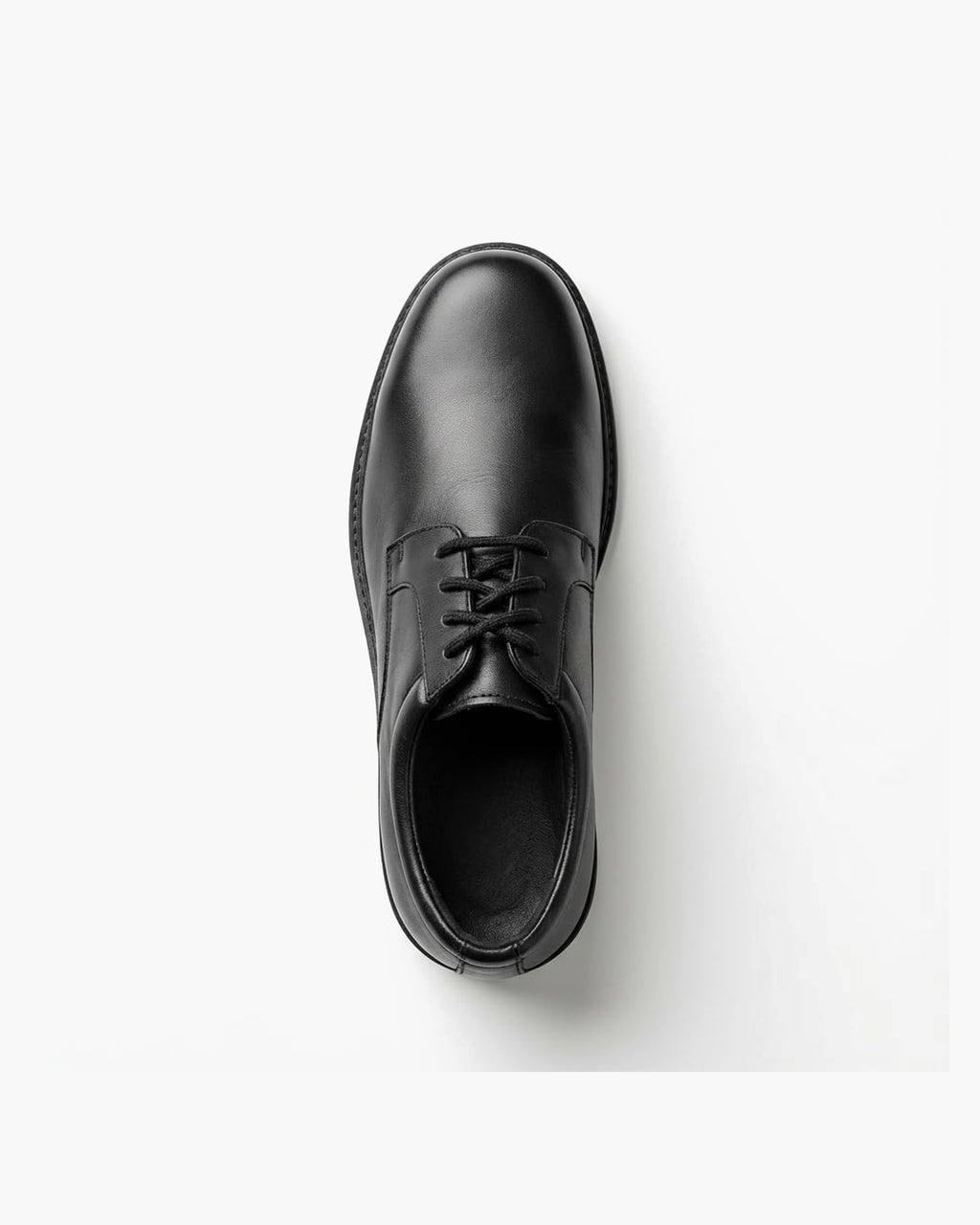 Zapatos de vestir de cuero negros para hombre con cordones Derby - Negro