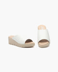 Sandalia Cuña Mujer | Zapatos Verano Cómodos con Plataforma Antideslizante - Blanco